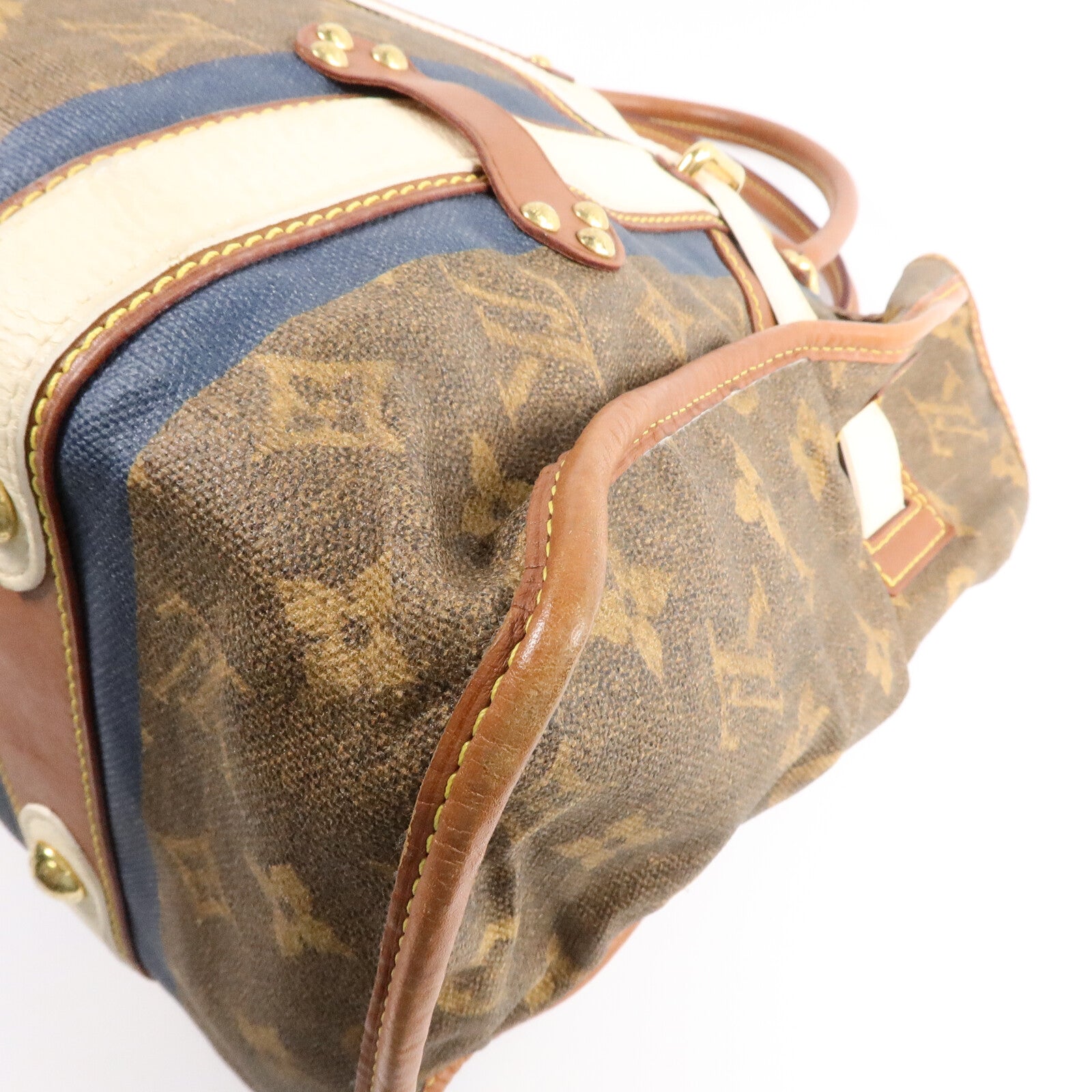 LOUIS VUITTON Monogram Tisse Sac Rayures GM手挽袋