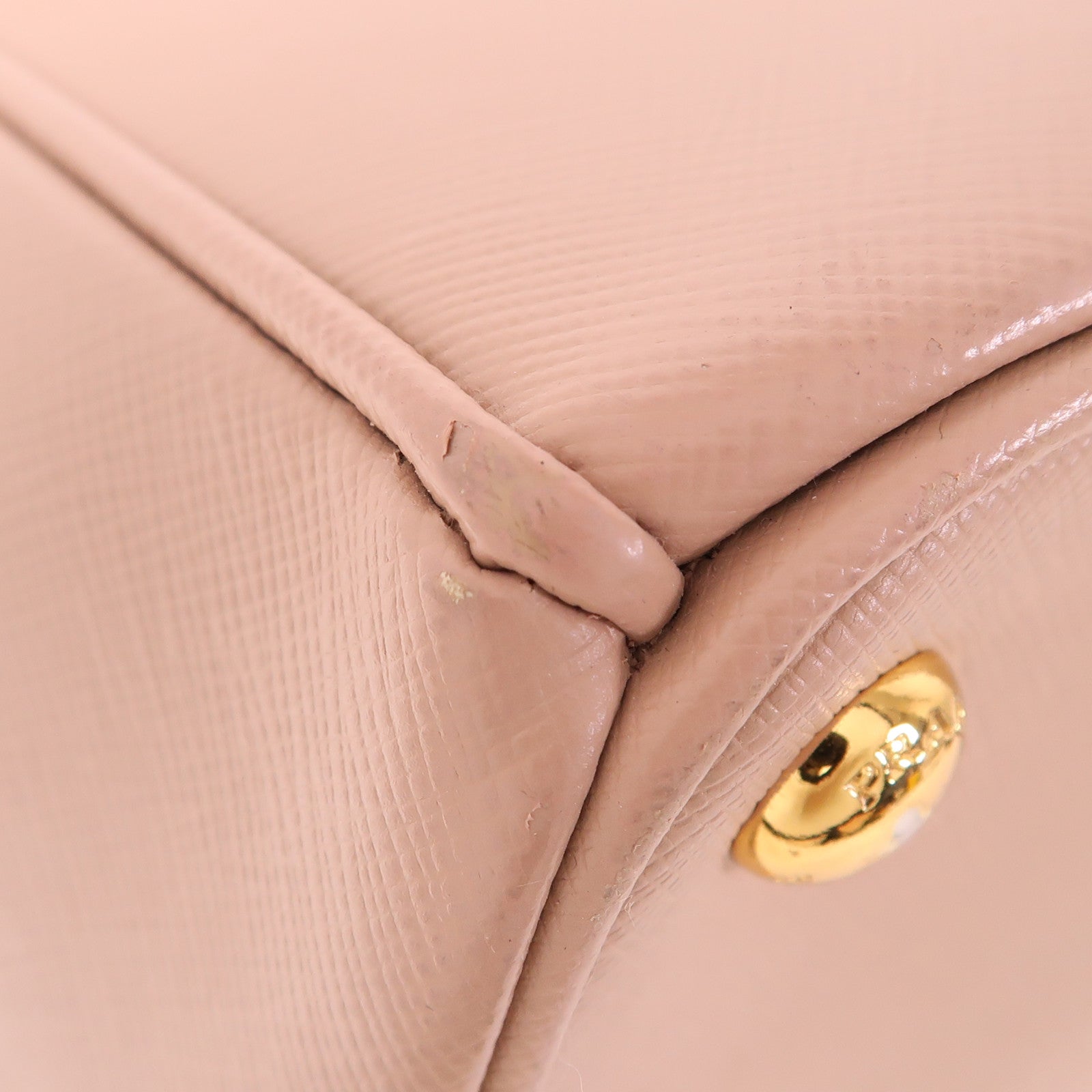 PRADA 牛皮皮革2 Way Shoulder Bag金扣手挽肩背兩用袋