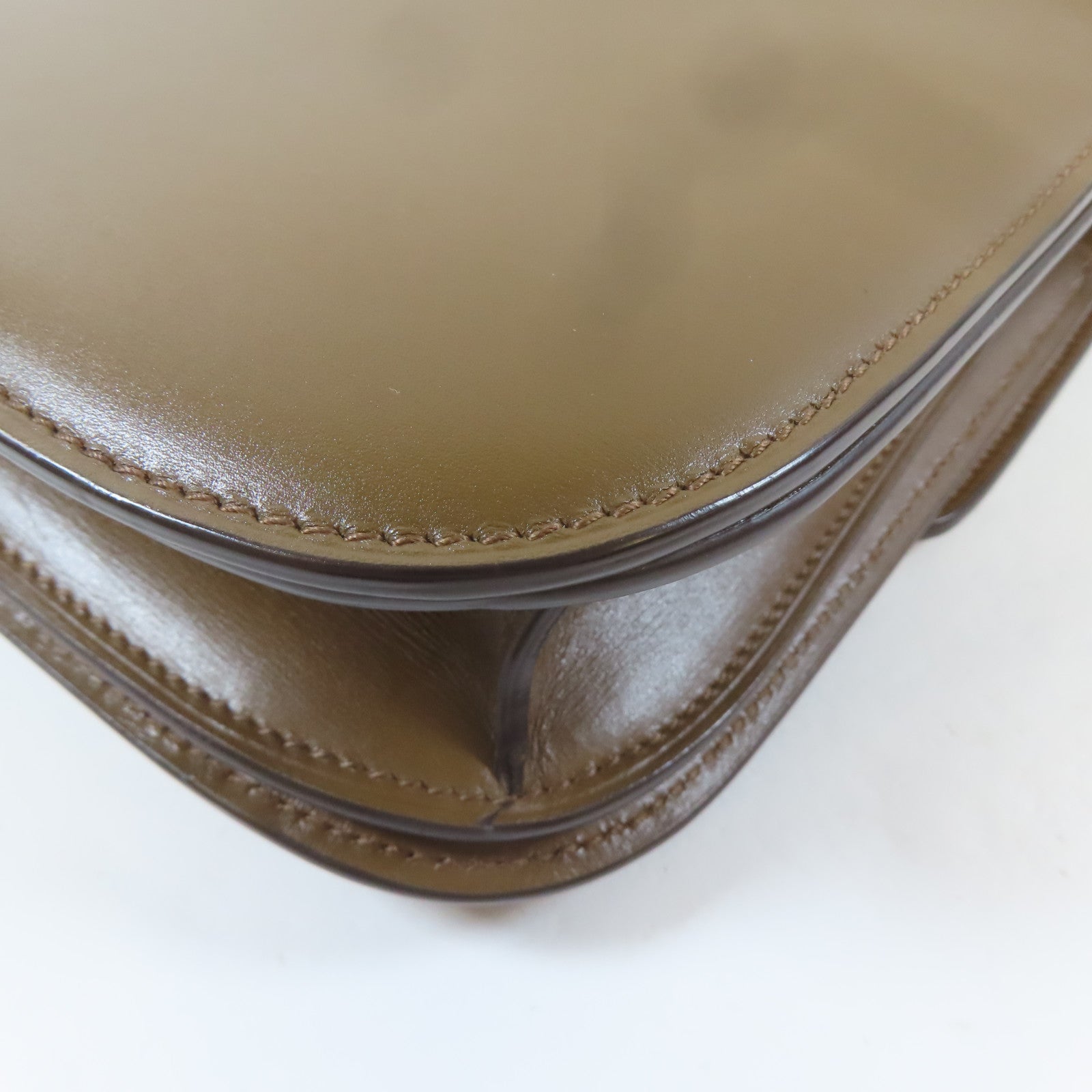 CELINE 牛皮皮革Classic Box Shoulder Bag金扣肩背袋啡色