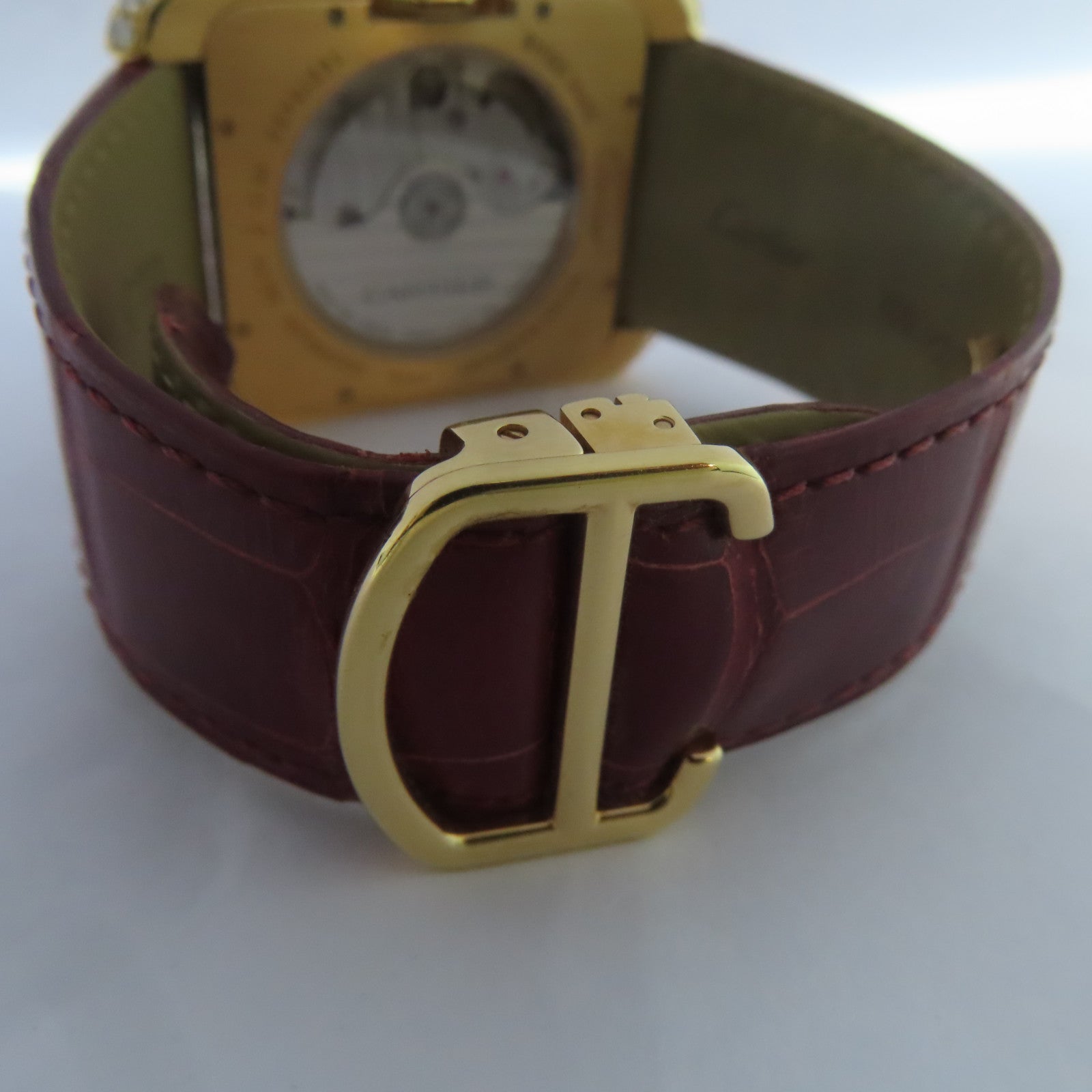 CARTIER Tank Anglaise Diamond 18K玫瑰金手錶自動機芯銀色