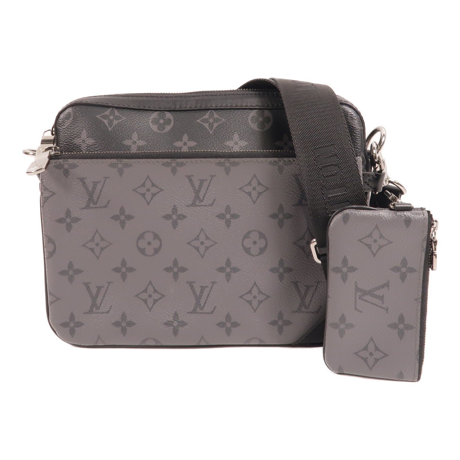 LOUIS VUITTON Monogram Eclipse Reverse Trio Messenger肩背袋