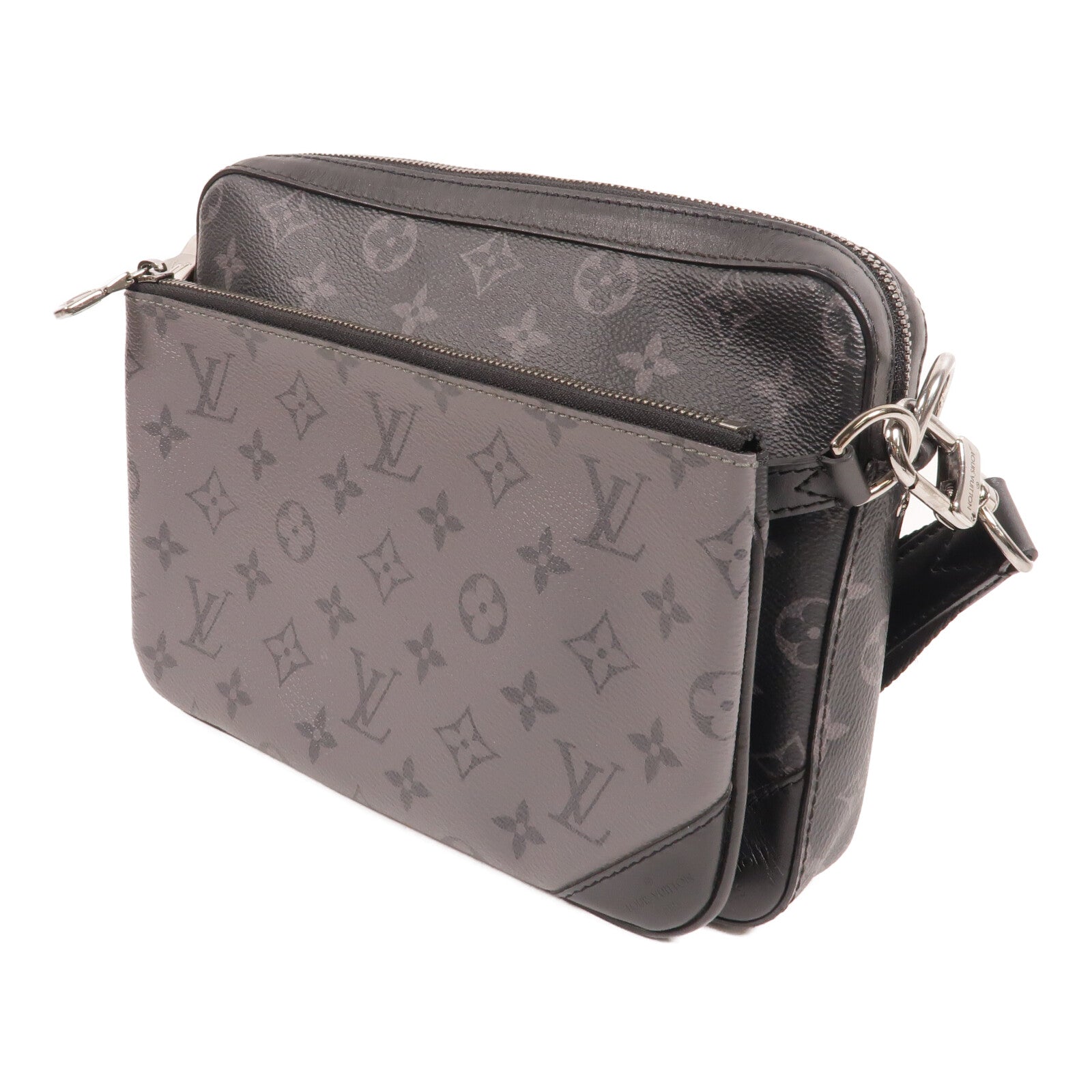 LOUIS VUITTON Monogram Eclipse Reverse Trio Messenger肩背袋