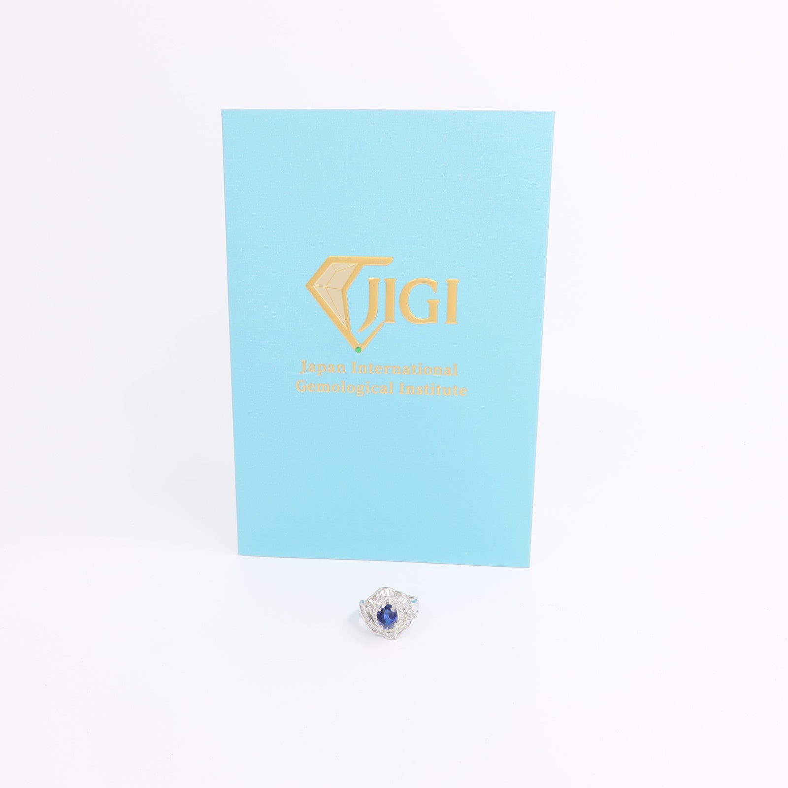JEWELRY PT900鉑金Sapphire Diamond Ring藍寶石/鑽石戒指