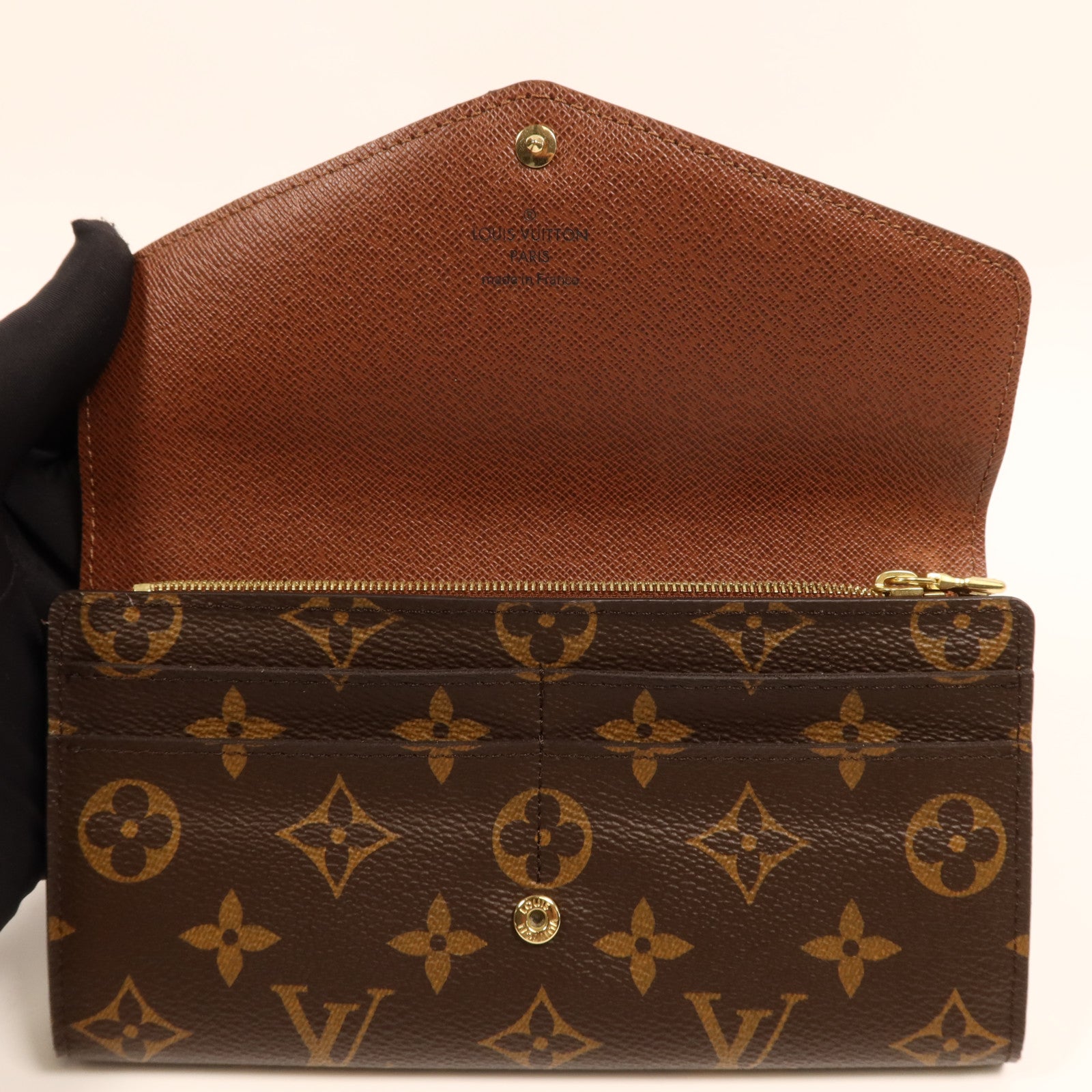 LOUIS VUITTON Monogram Portefeuille Sara金扣長錢包