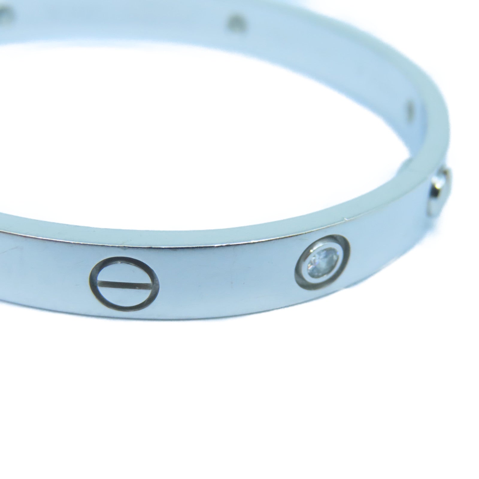 CARTIER 18K白金Love Blaceret手链