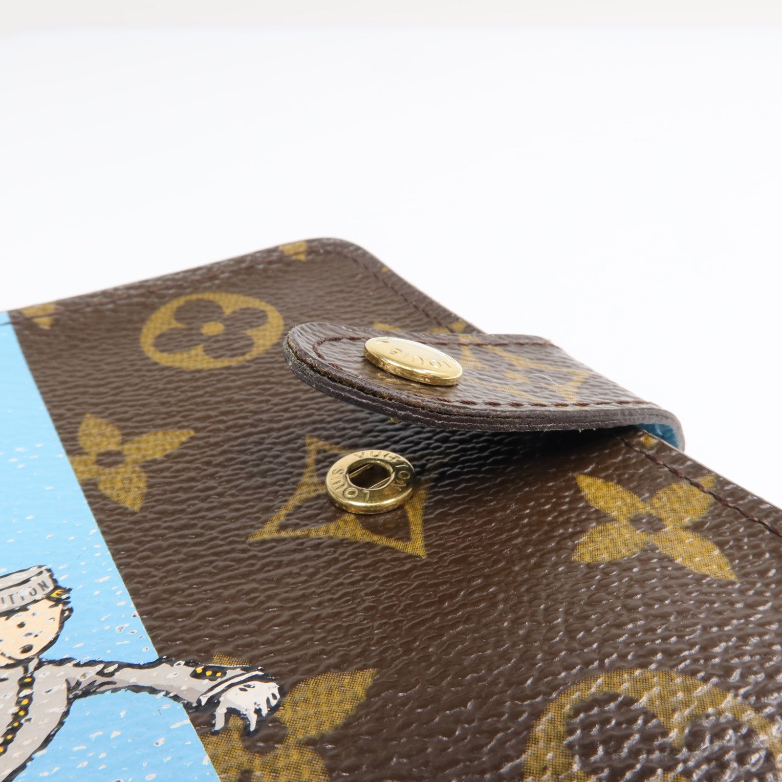 LOUIS VUITTON Monogram Groom Compact Zip Wallet金扣錢包