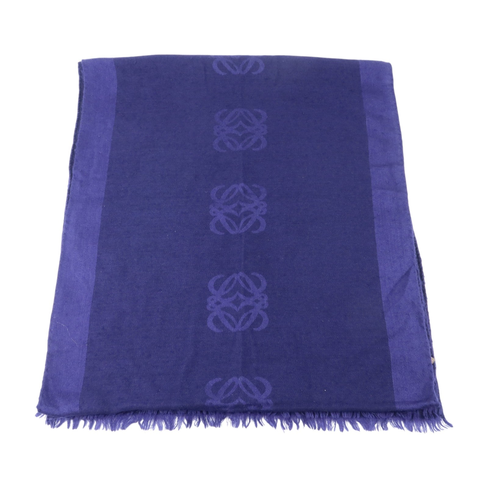 LOEWE 羊毛/絲質Anagram All-Over Scarf絲巾