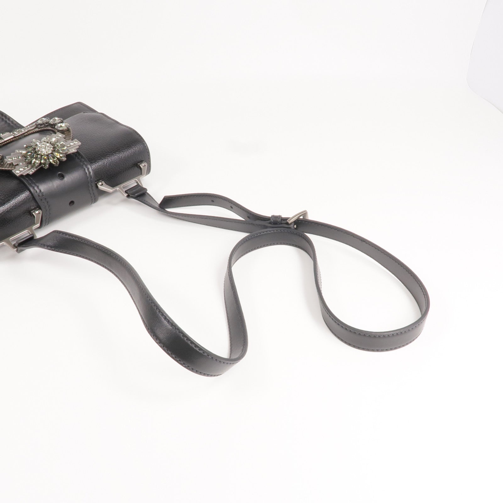 Miu Miu 山羊皮皮革Shoulder Bag銀扣肩背袋