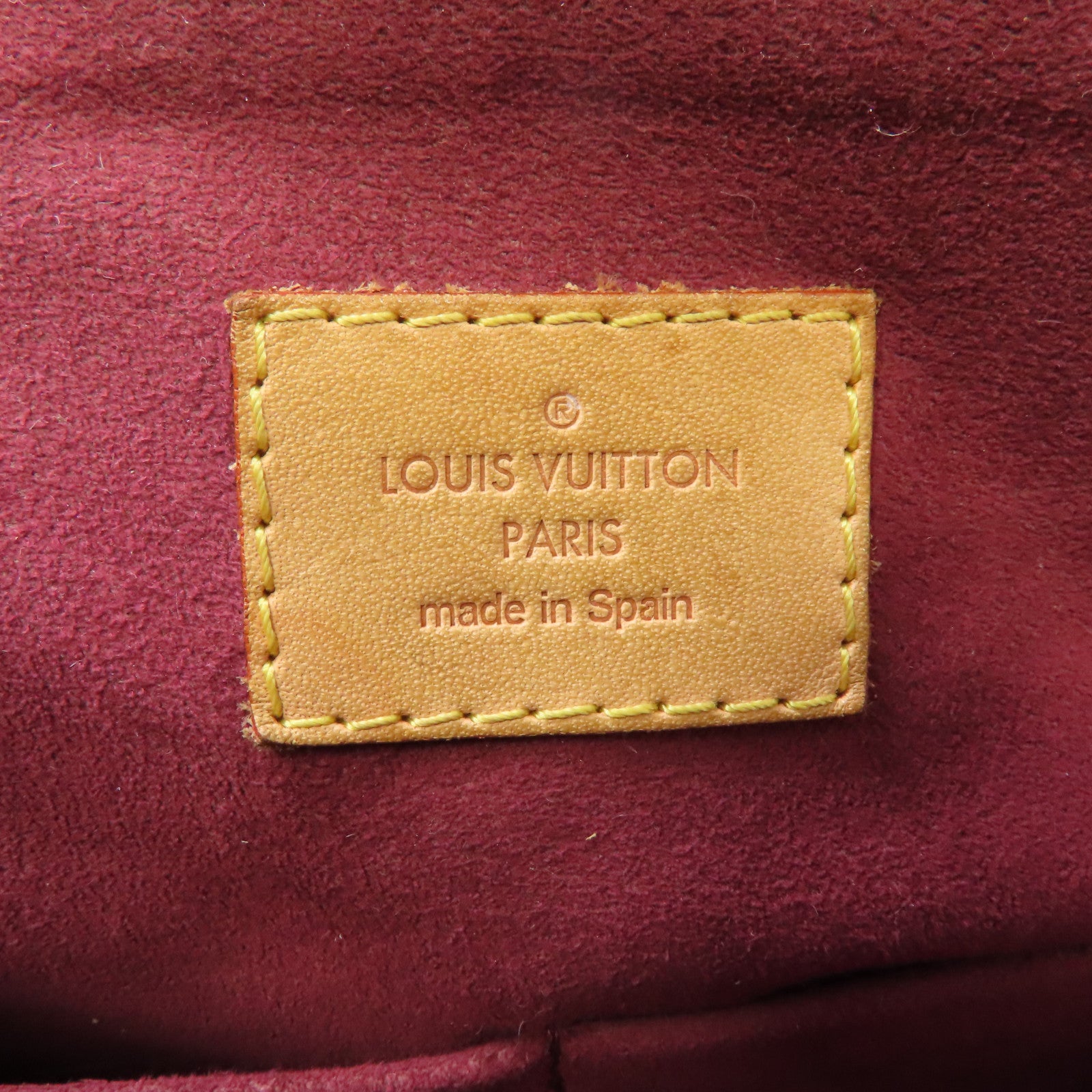 LOUIS VUITTON 【激減優惠】Monogram Pallas MM金扣手挽肩背兩用袋啡色/紅色
