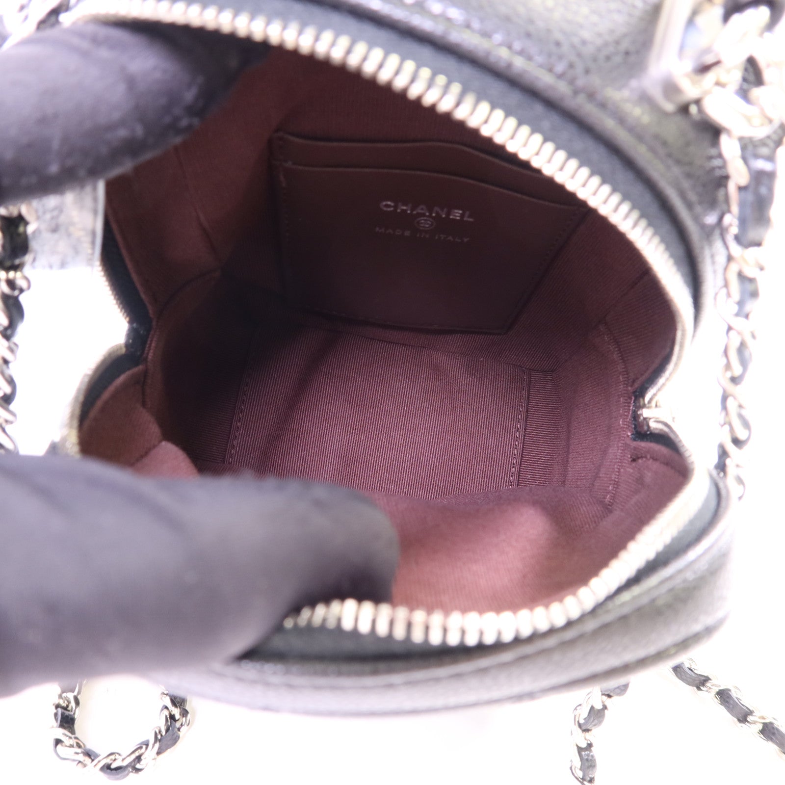 CHANEL 【激減優惠】牛皮皮革Mini Backpack銀扣背包