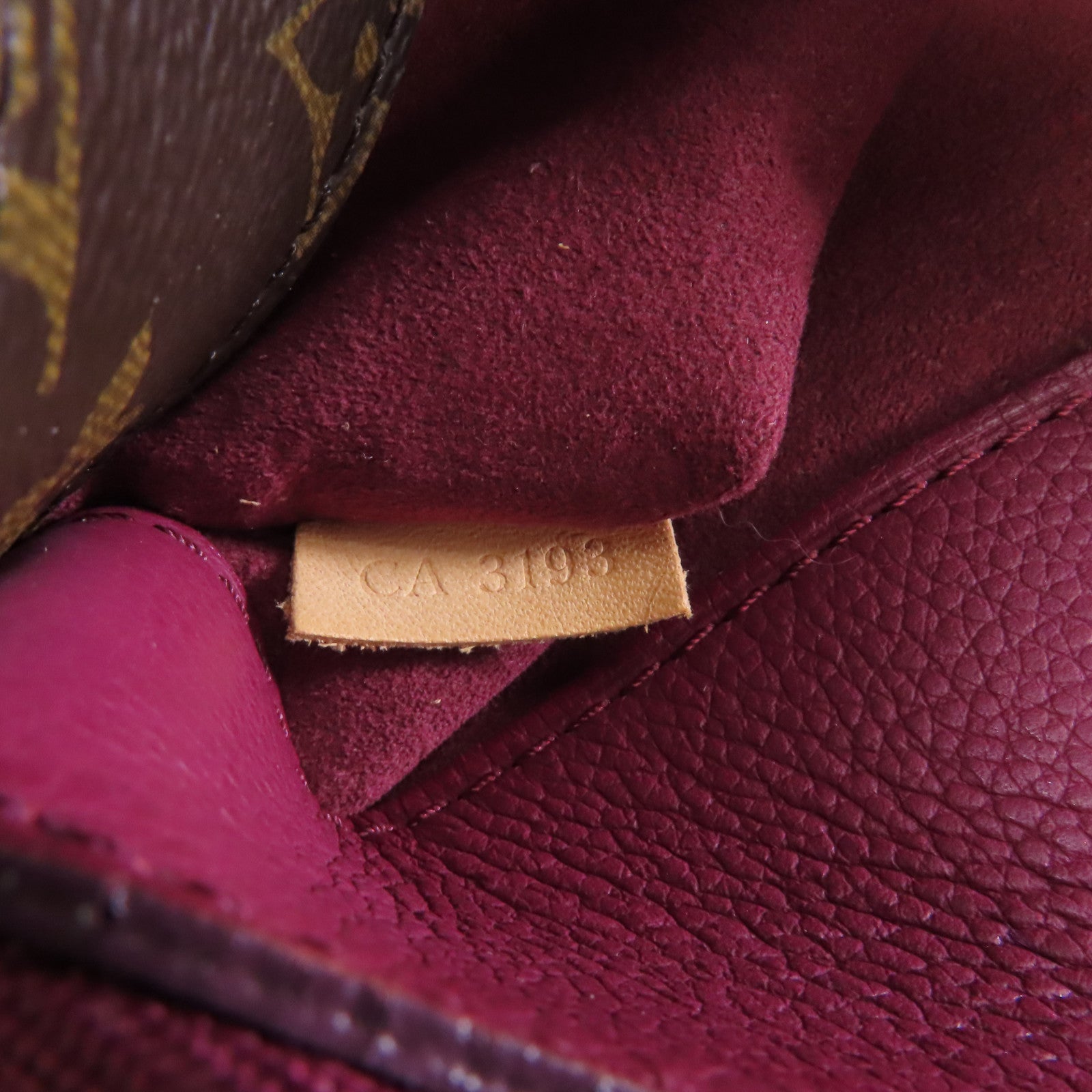 LOUIS VUITTON 【激減優惠】Monogram Pallas MM金扣手挽肩背兩用袋啡色/紅色