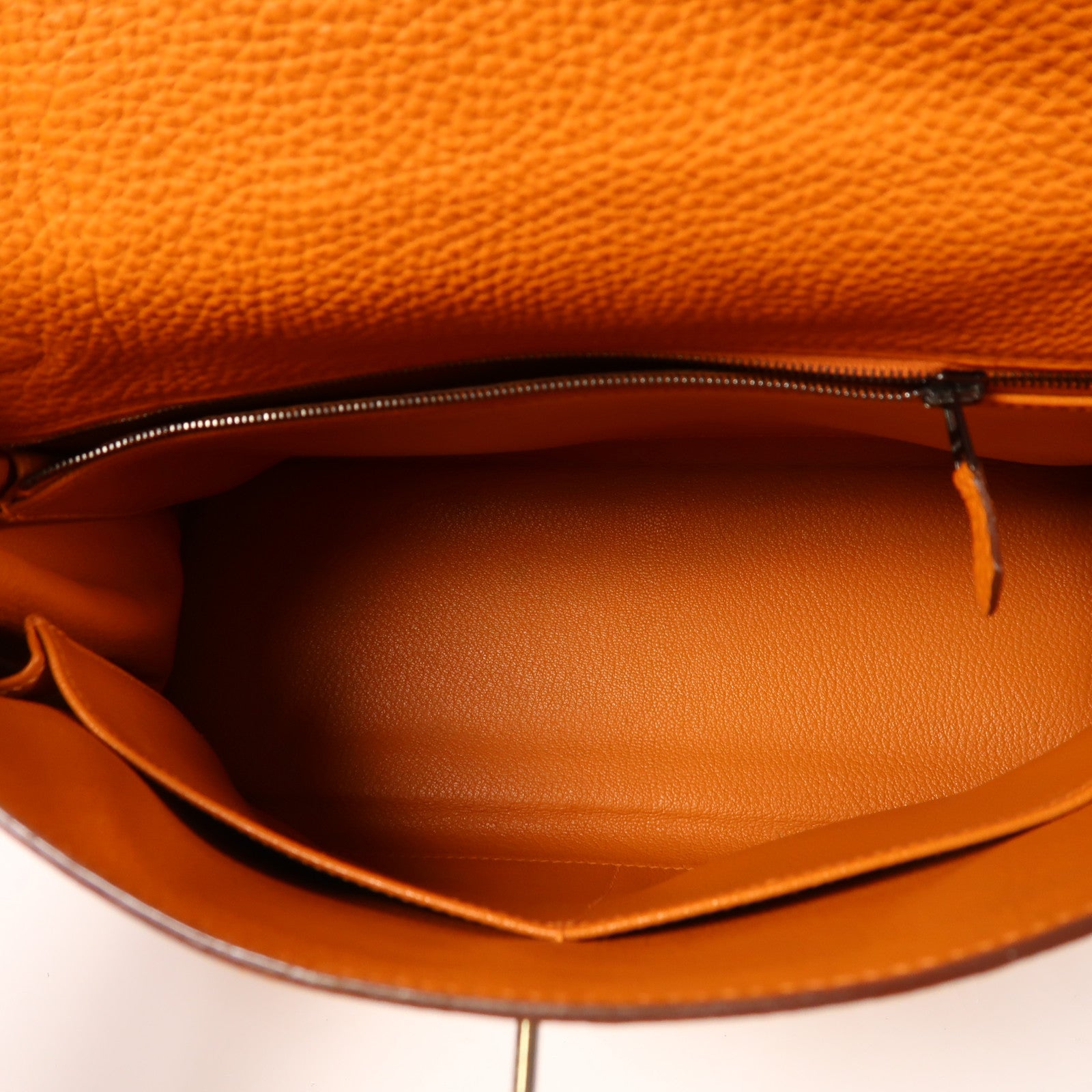 HERMES Clemence皮革Kelly 32手挽肩背兩用袋Potiron