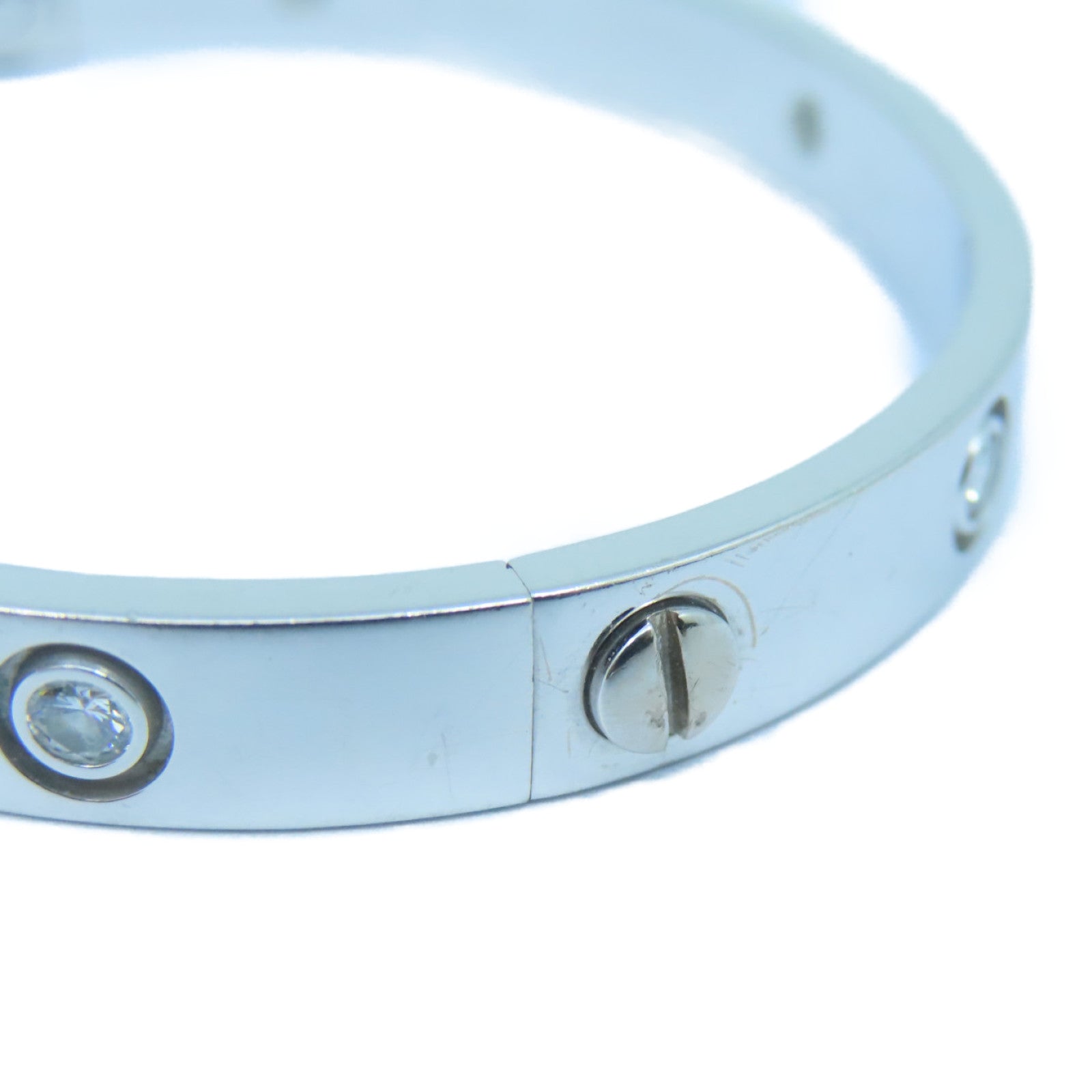 CARTIER 18K白金Love Blaceret手链