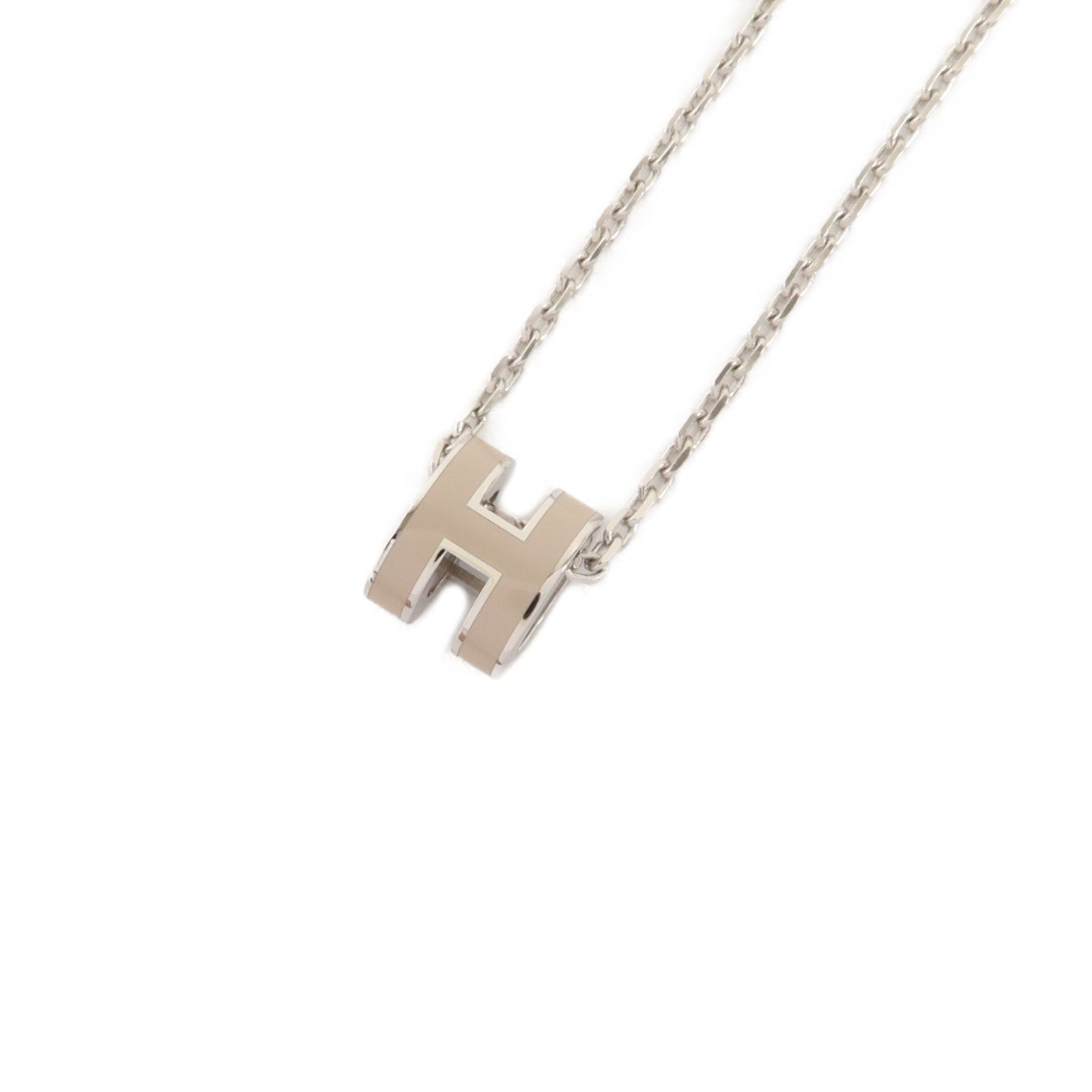 HERMES 金屬Mini Pop H項鍊Marron Glace
