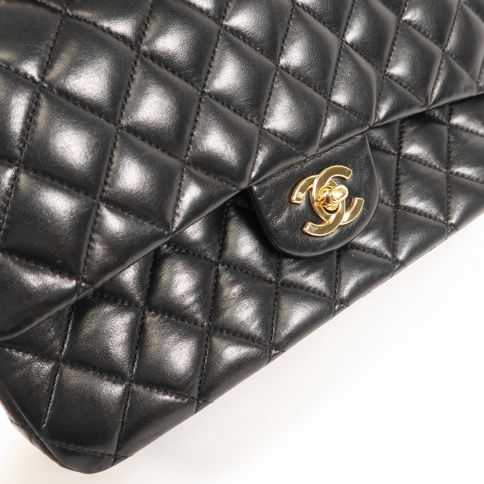 CHANEL 羊皮皮革Classic 25金扣鏈帶肩背袋