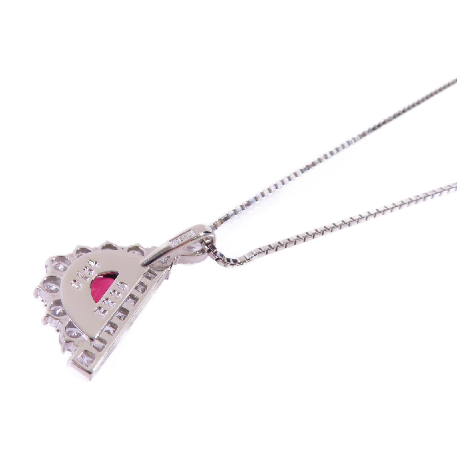 JEWELRY PT850鉑金/2.30ct紅寶石/1.64ct鑽石Ruby/Diamond Necklace項鏈