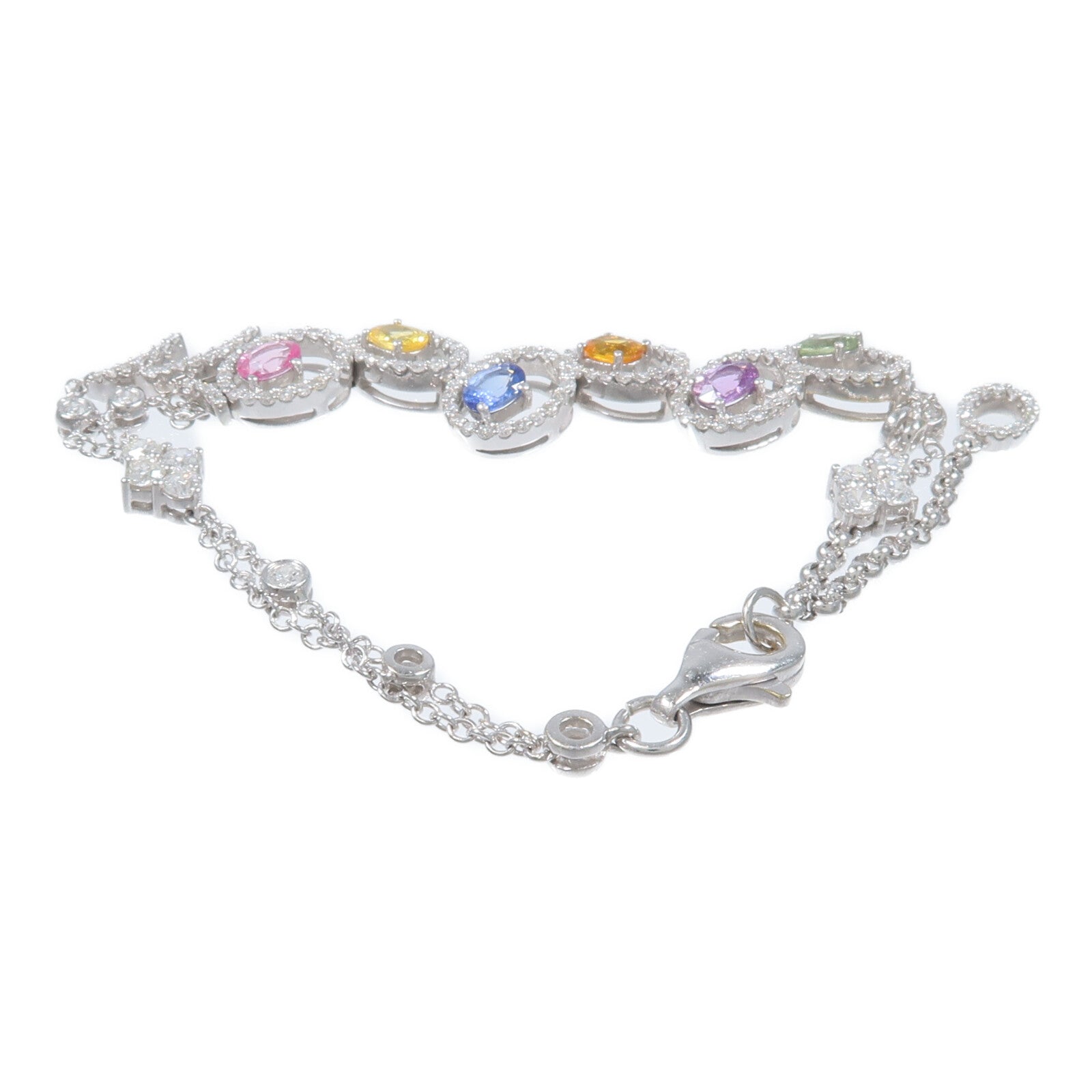 JEWELRY 18K白金Color stone Bracelet彩色寶石手鏈