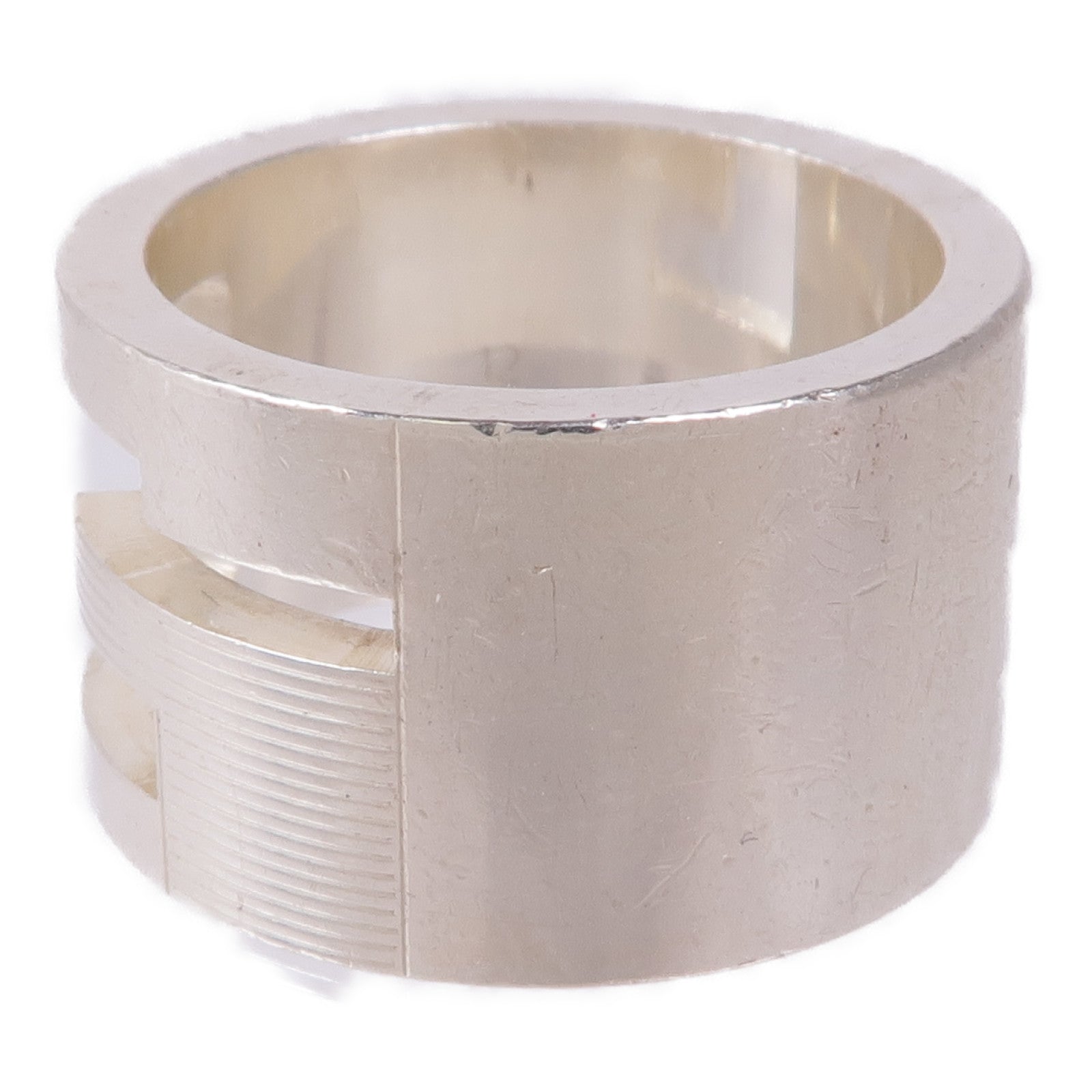 GUCCI 925純銀G Wide Ring戒指US#5.5