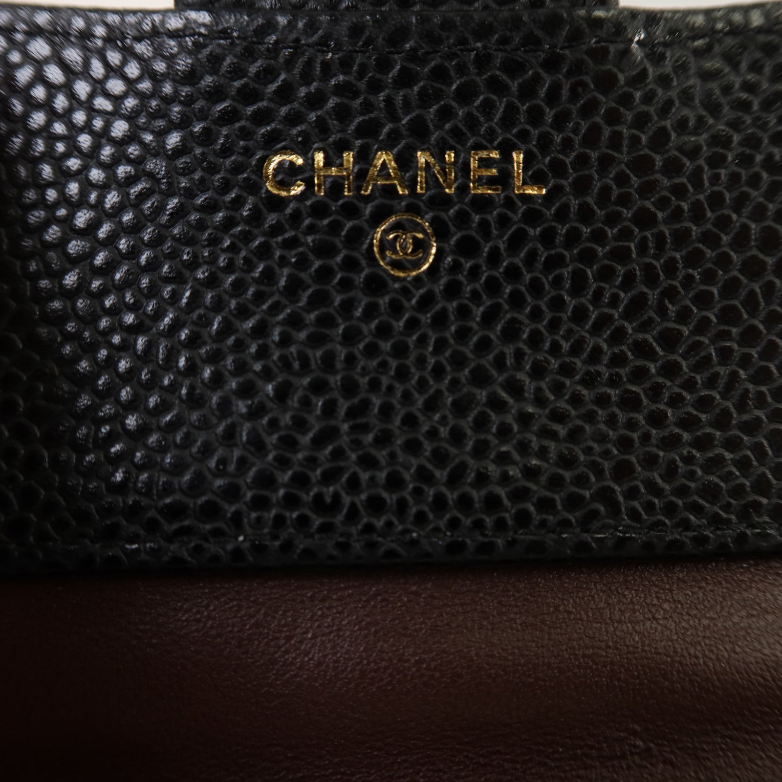 CHANEL 牛皮皮革Classic Flag Wallet金扣錢包