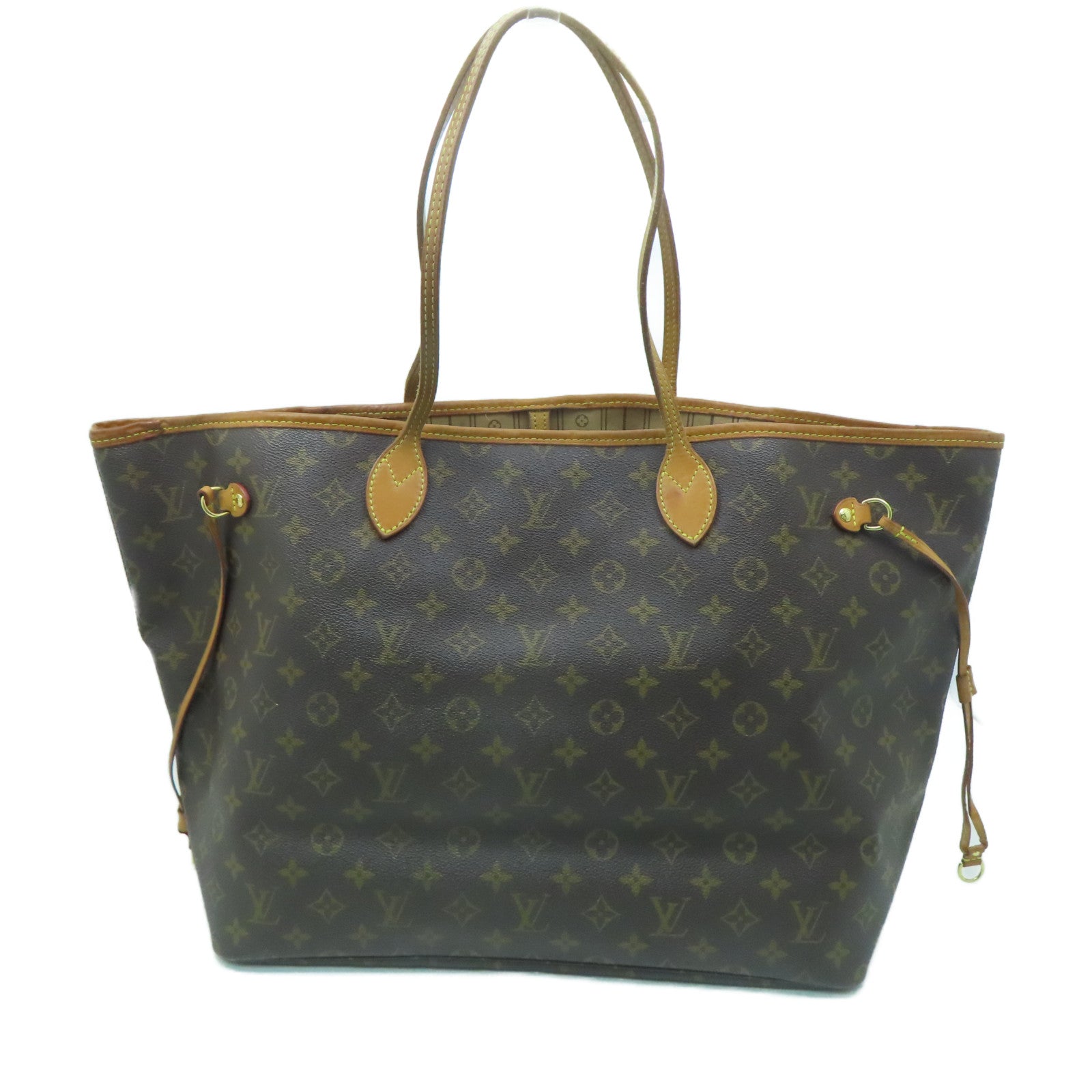 LOUIS VUITTON 【激減優惠】Monogram Neverfull GM金扣肩背袋啡色