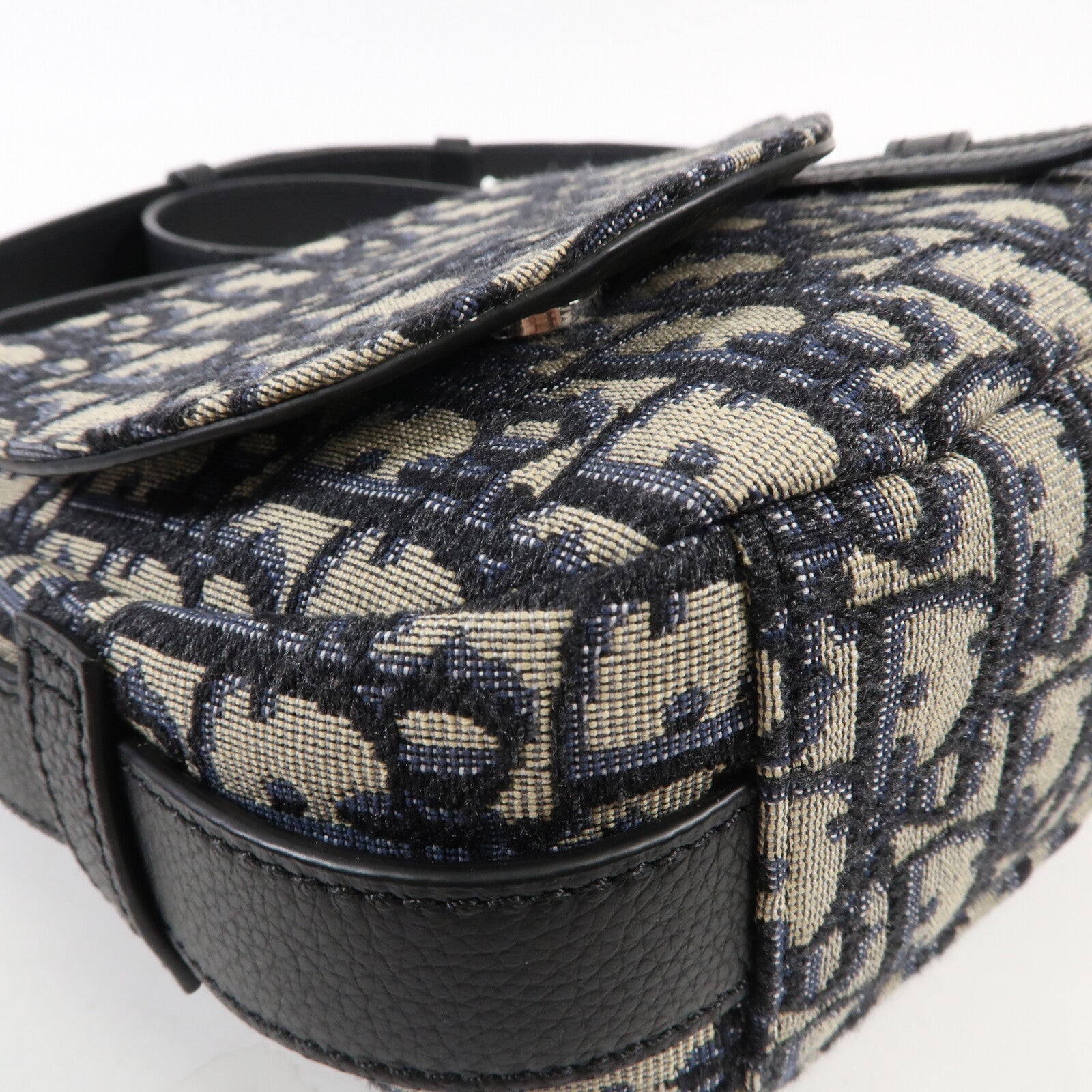 Dior 帆布Mini Saddle soff銀扣手挽肩背兩用袋