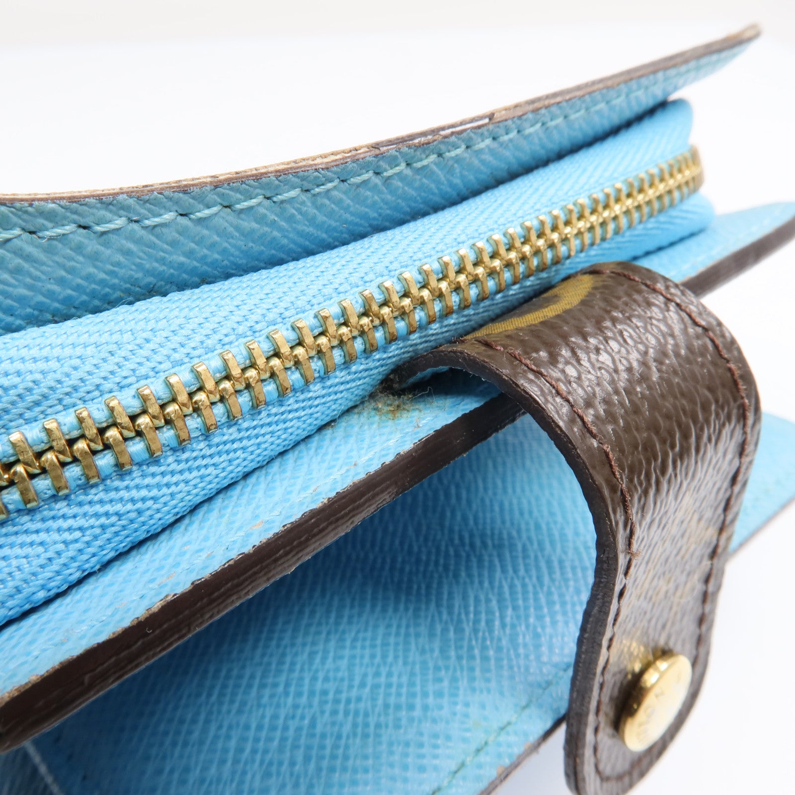 LOUIS VUITTON Monogram Groom Compact Zip Wallet金扣錢包