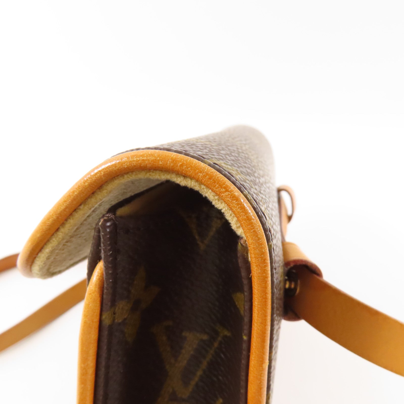 LOUIS VUITTON Monogram Pochette Florentine XS金扣腰包棕色