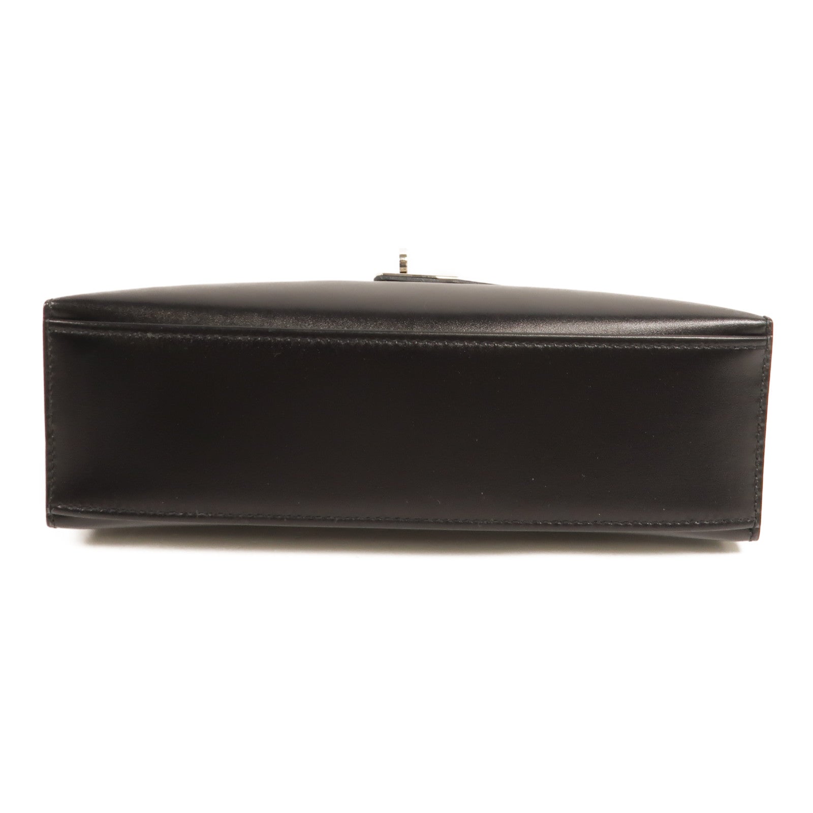 HERMES Box Calf皮革Kelly Pochette手挽袋Noir