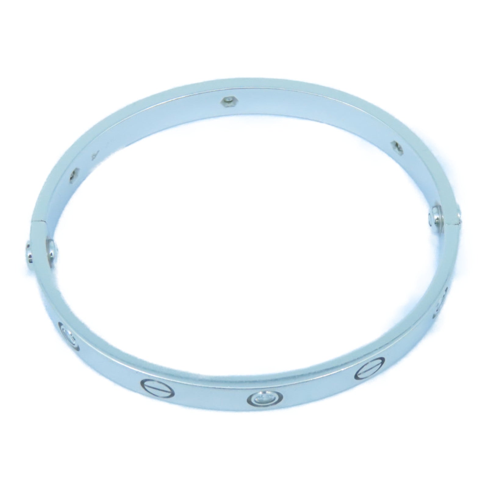 CARTIER 18K白金Love Blaceret手链