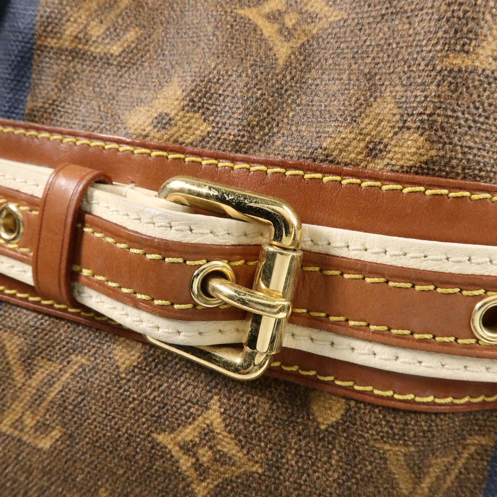 LOUIS VUITTON Monogram Tisse Sac Rayures GM手挽袋