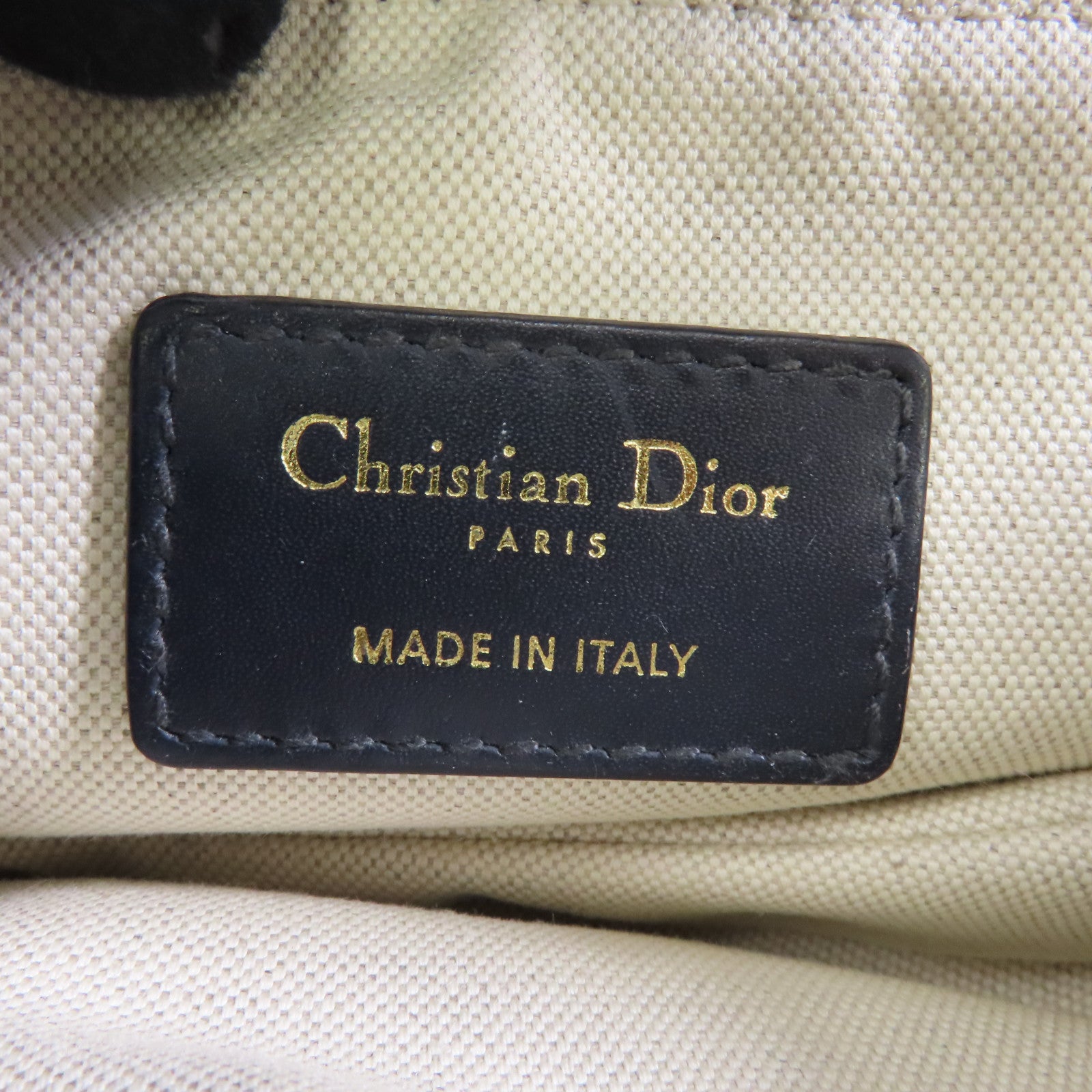 Dior 【激減優惠】帆布Saddle Mini金扣手挽袋藍色
