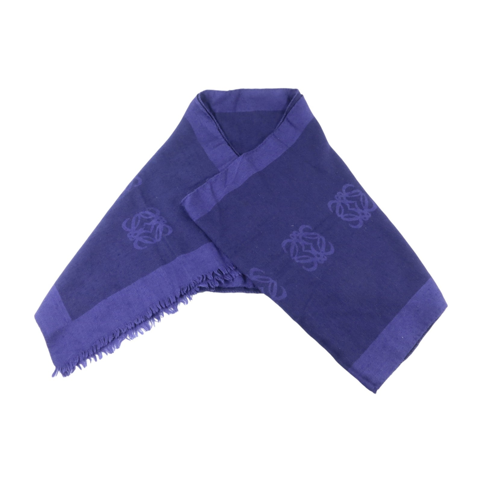LOEWE 羊毛/絲質Anagram All-Over Scarf絲巾