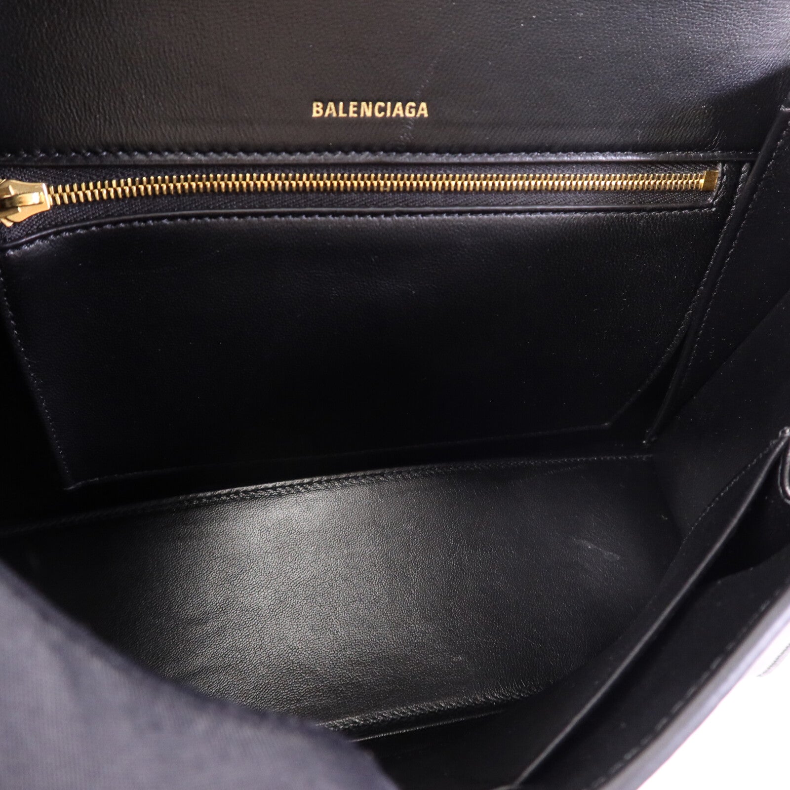 BALENCIAGA 【激減優惠】牛皮皮革Hourglass Medium金扣手挽肩背兩用袋