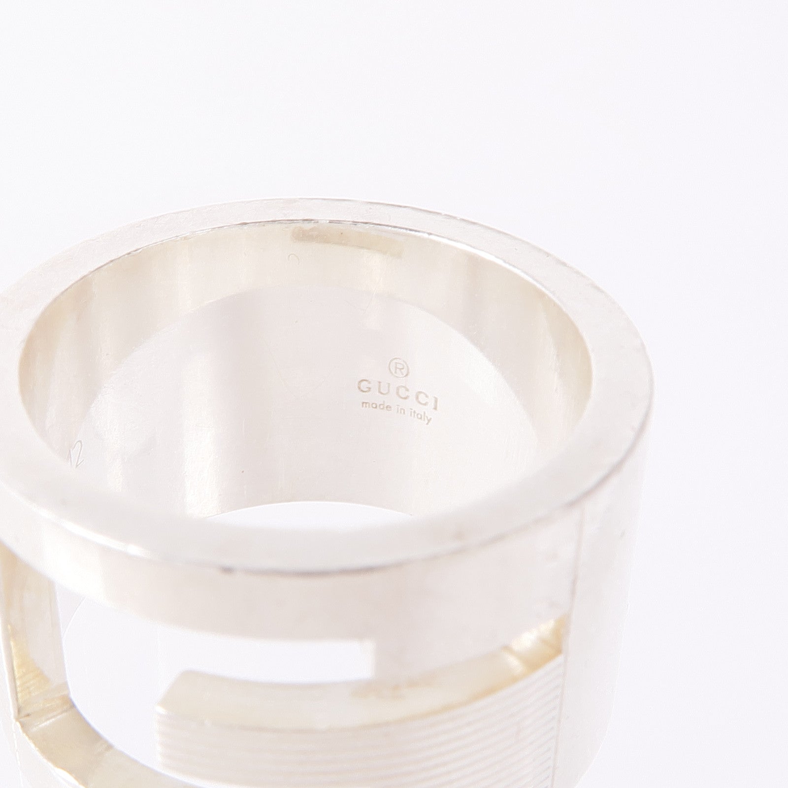 GUCCI 925純銀G Wide Ring戒指US#5.5