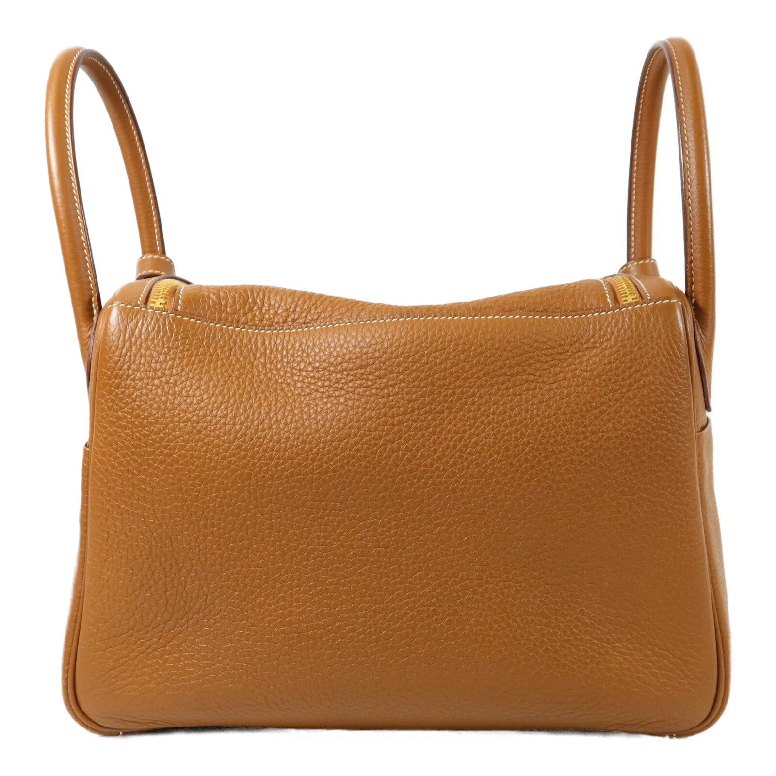HERMES Clemence皮革Lindy 30手挽肩背兩用袋Gold