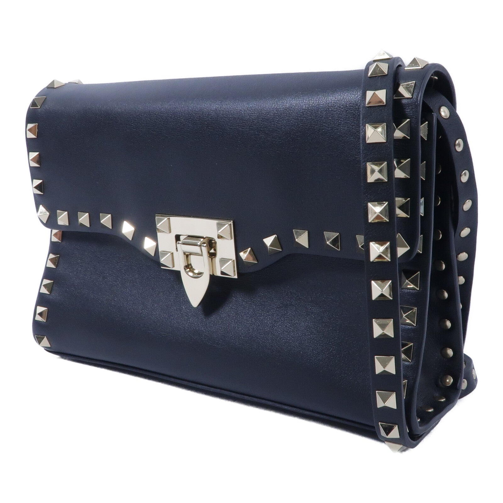 Valentino 牛皮皮革Rockstud Corssbody肩背袋
