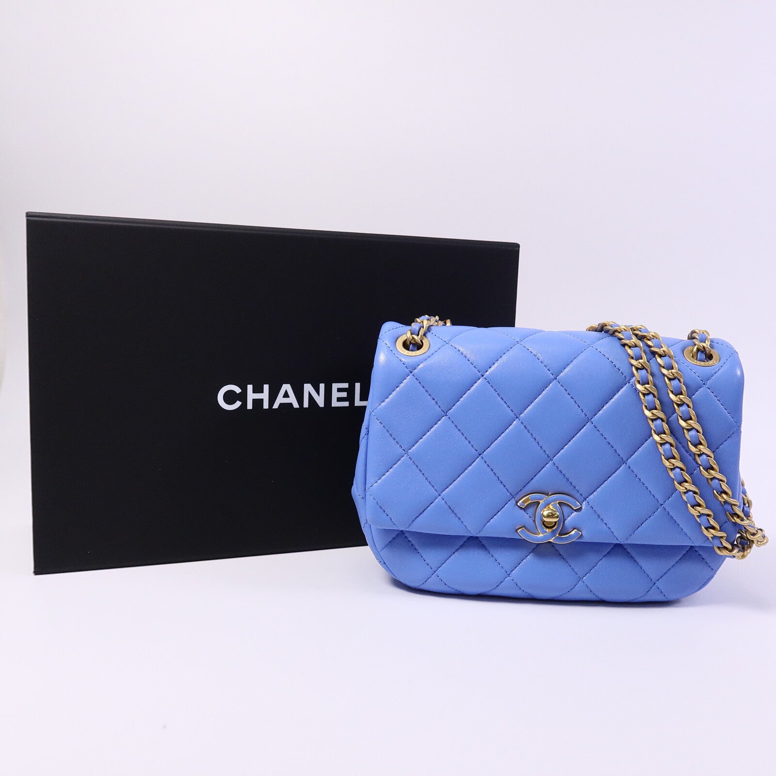 CHANEL 羊皮皮革Chain Shoudler Bag鏈帶肩背袋