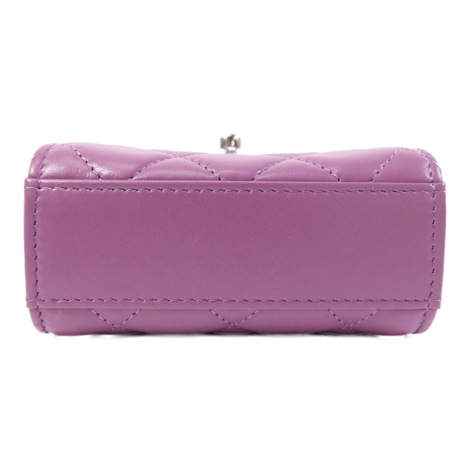 CHANEL 羊皮皮革Phone Holder銀扣鏈帶肩背袋