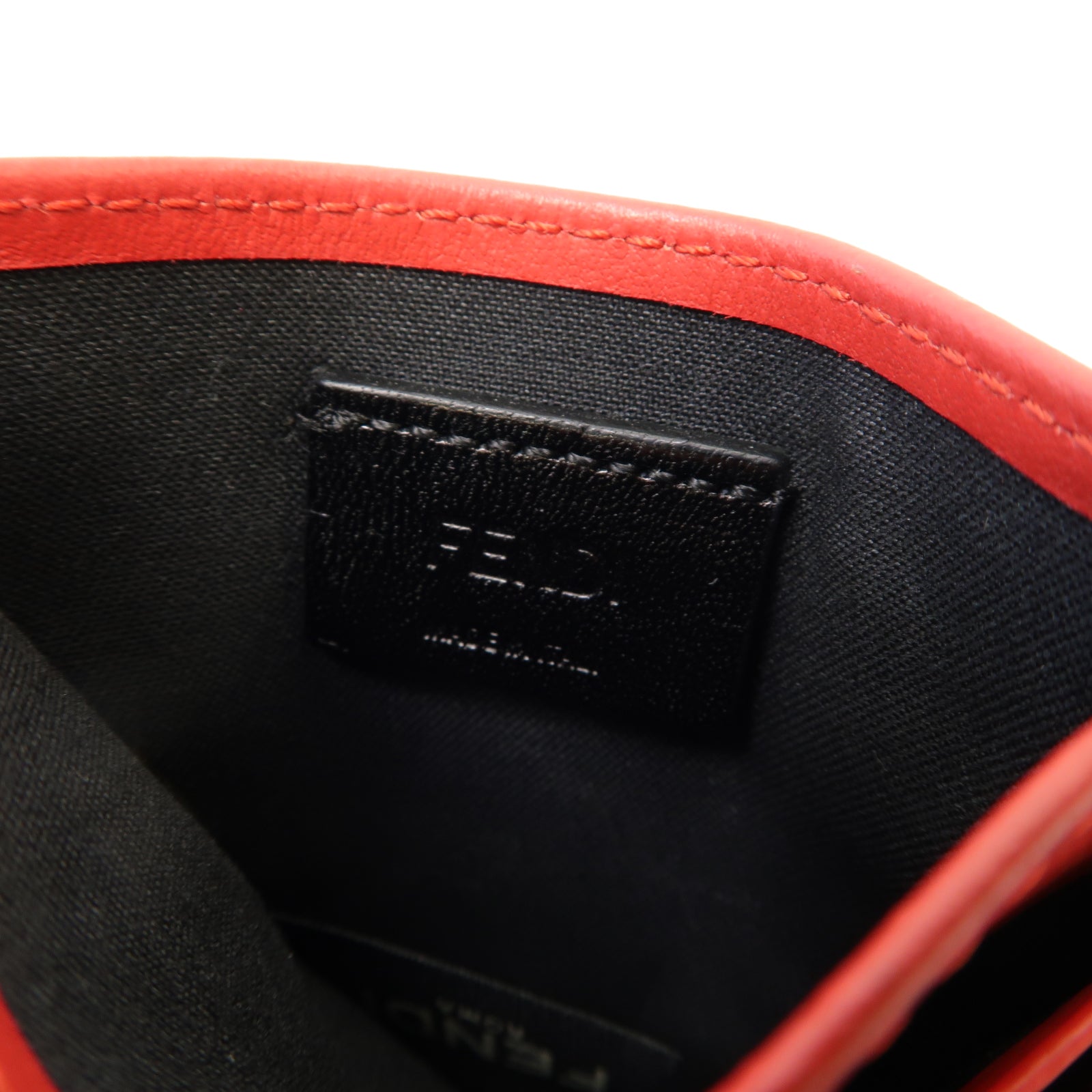 FENDI 牛皮皮革Card Case卡片套紅色