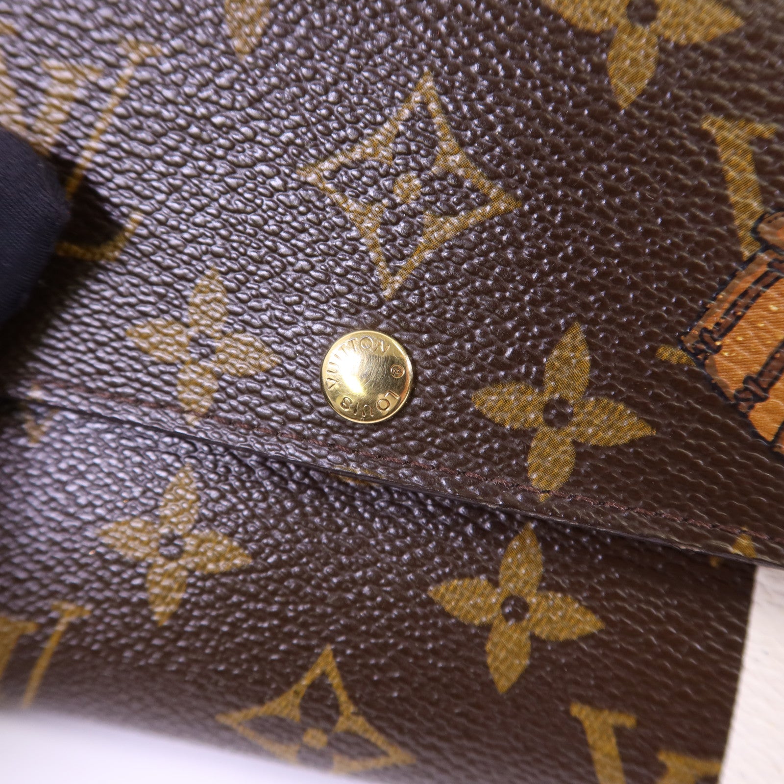 LOUIS VUITTON Monogram Groom Portefeuille Sarah金扣長錢包