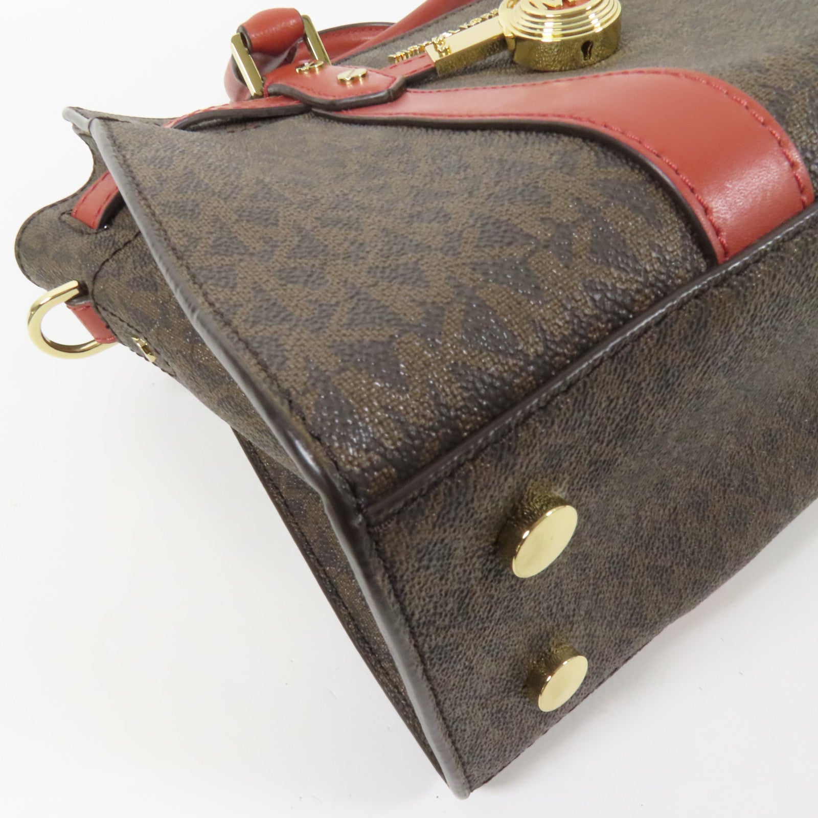 Michael Kors 塗層帆布Shoulder Bag金扣手挽袋