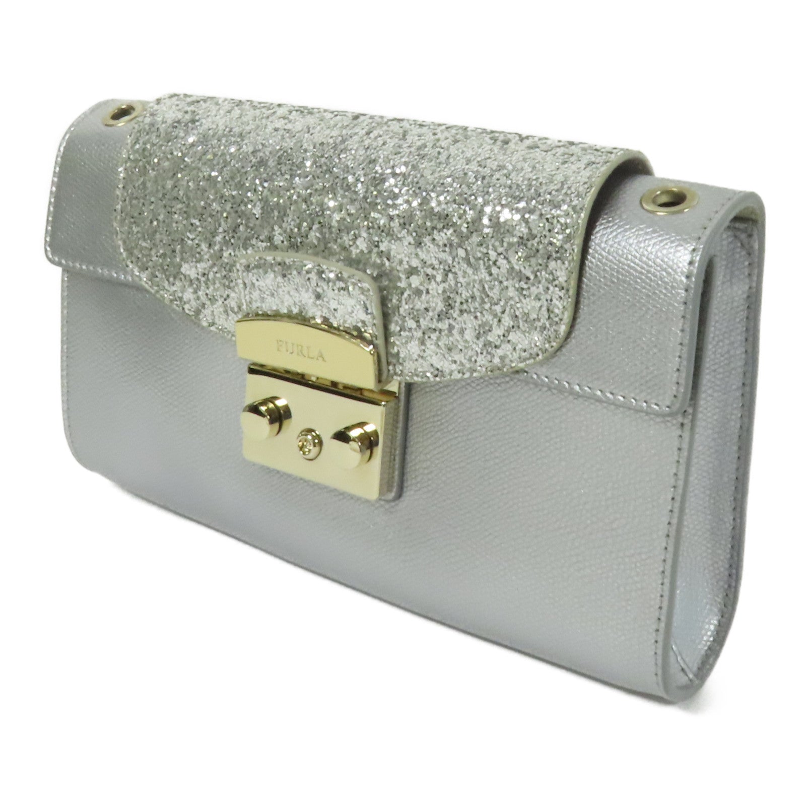 Furla 牛皮皮革Shoulder Bag金扣肩背袋