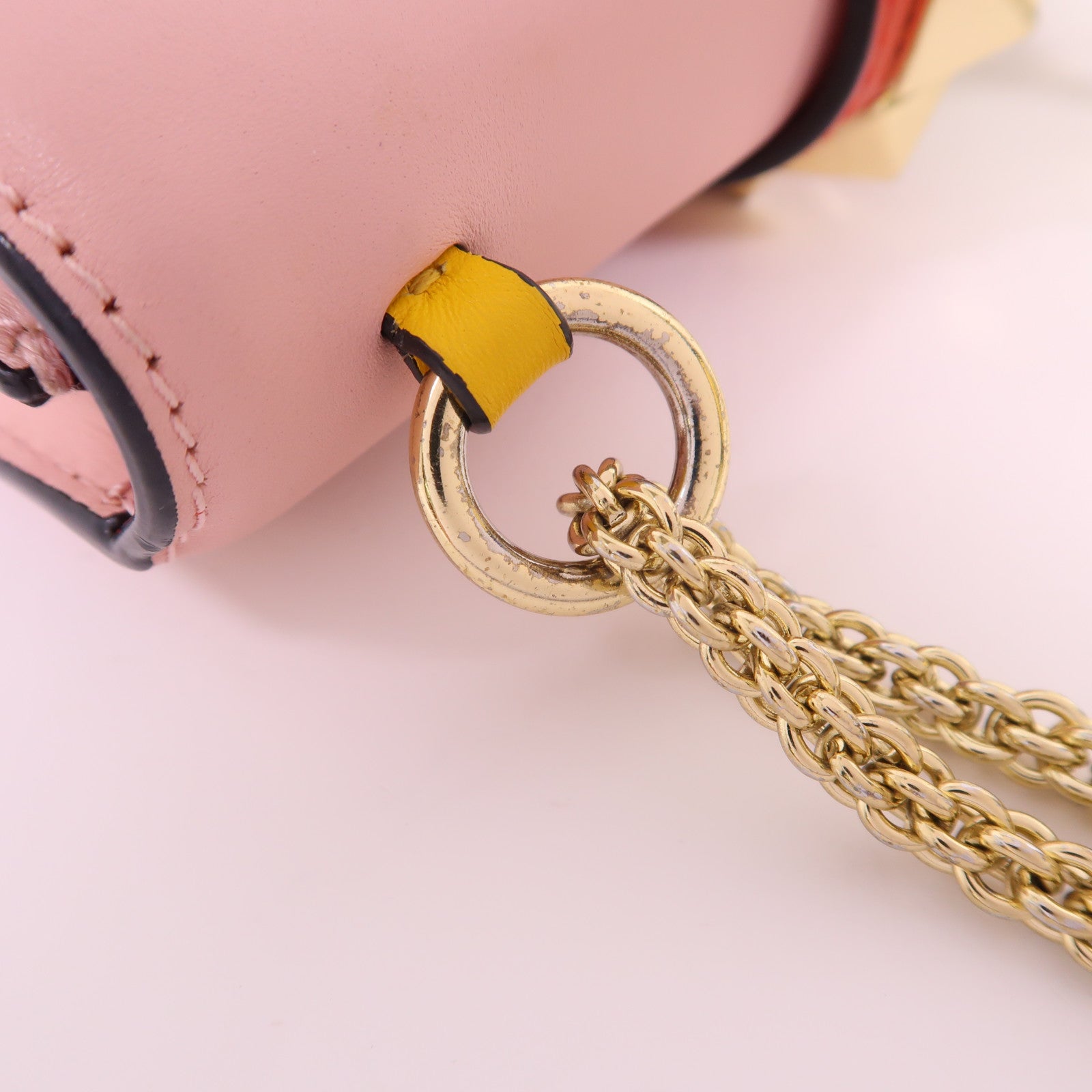 Valentino 牛皮皮革Garavani Glam Lock金扣鏈帶肩背袋