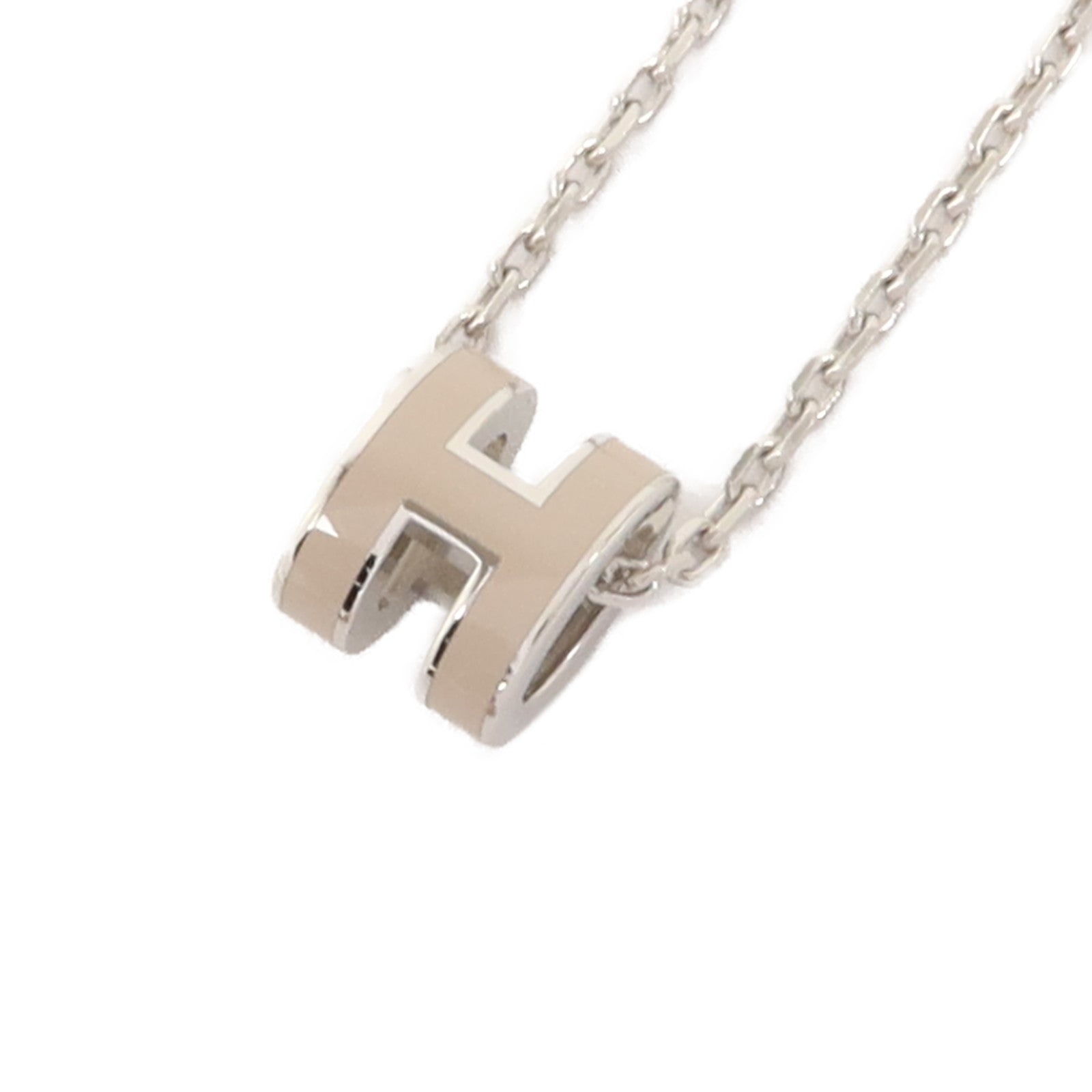 HERMES 金屬Mini Pop H項鍊Marron Glace