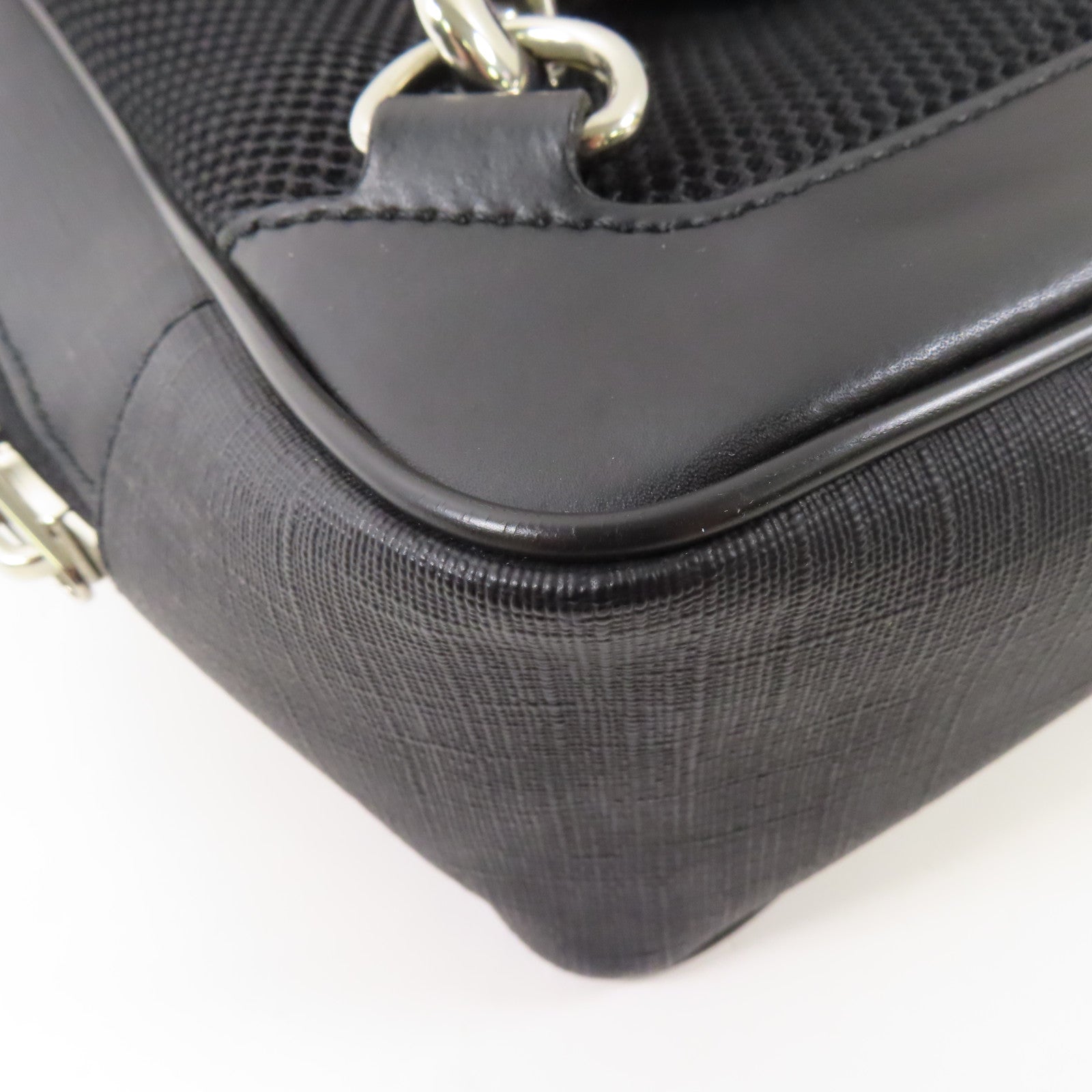 GUCCI 塗層帆布Black Sling Backpack銀扣斜孭袋