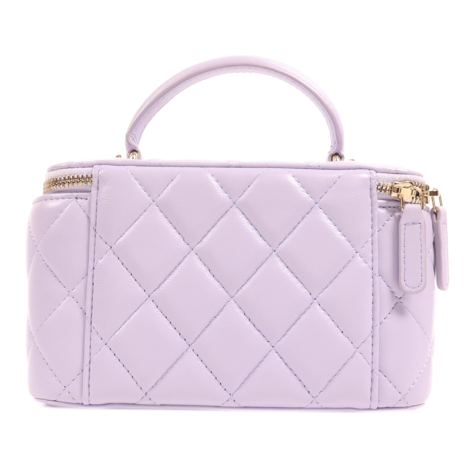 CHANEL 羊皮皮革Vanity Bag金扣手挽肩背兩用袋