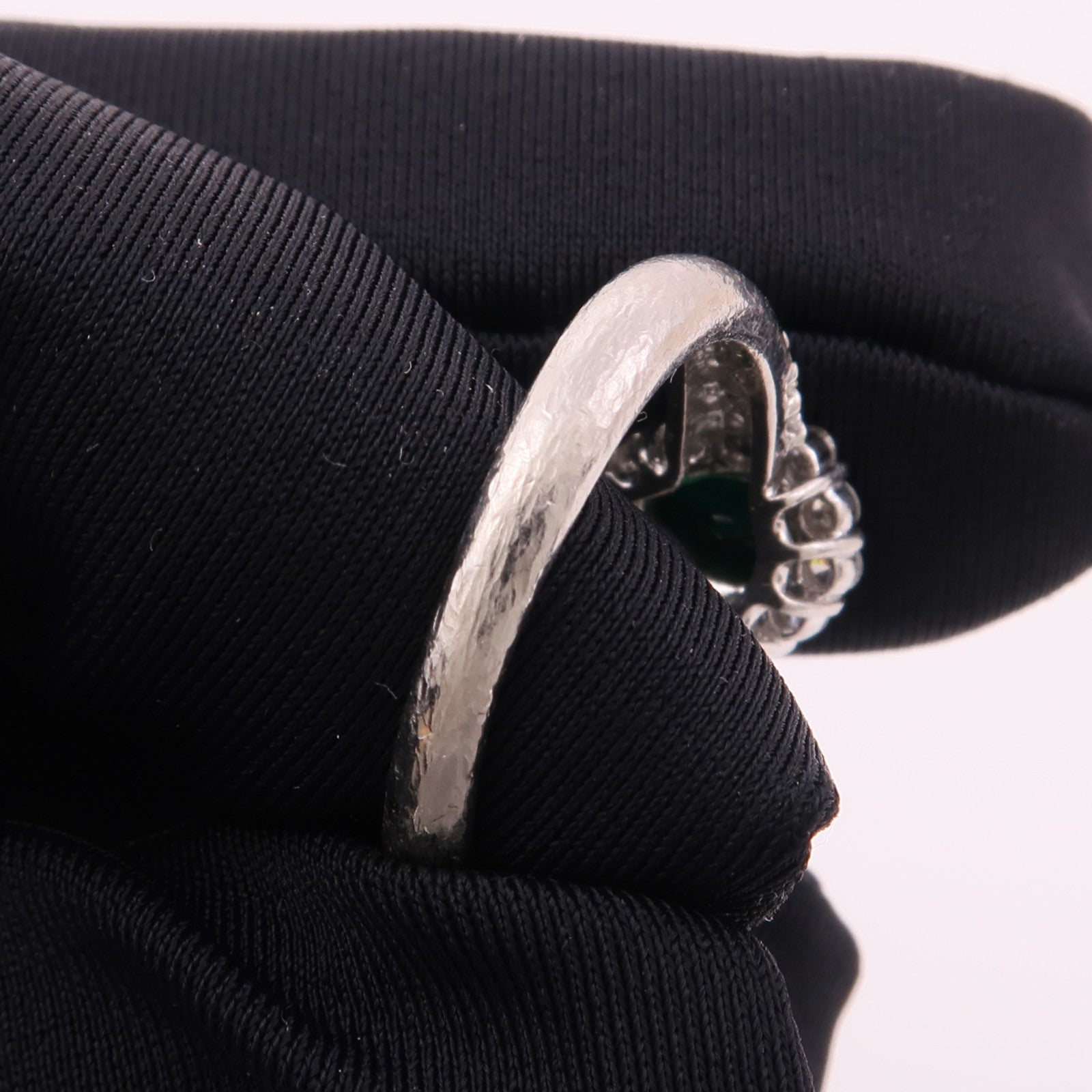 JEWELRY 【激減優惠】PT900鉑金Emerald Ring綠寶石/鑽石戒指