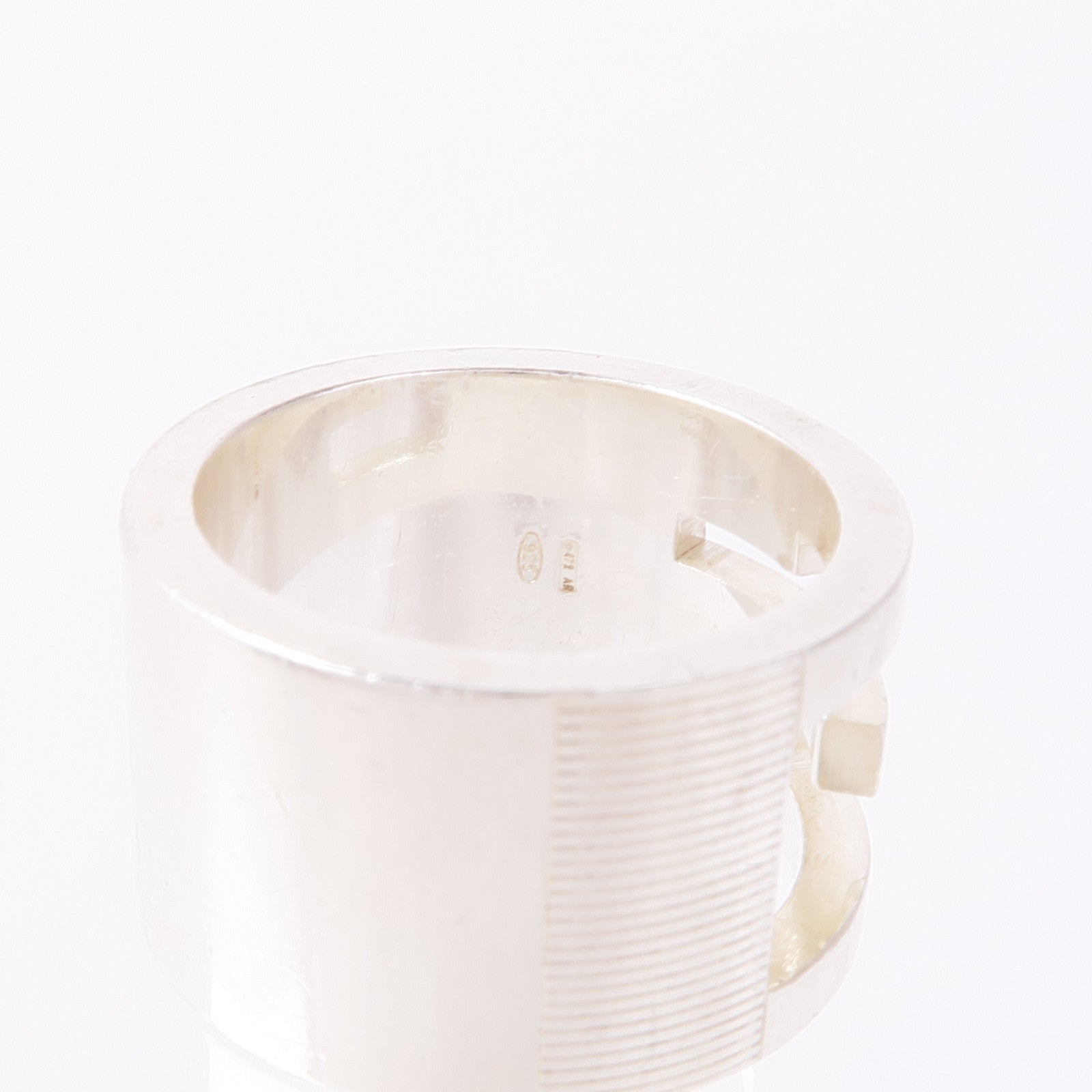 GUCCI 925純銀G Wide Ring戒指US#5.5