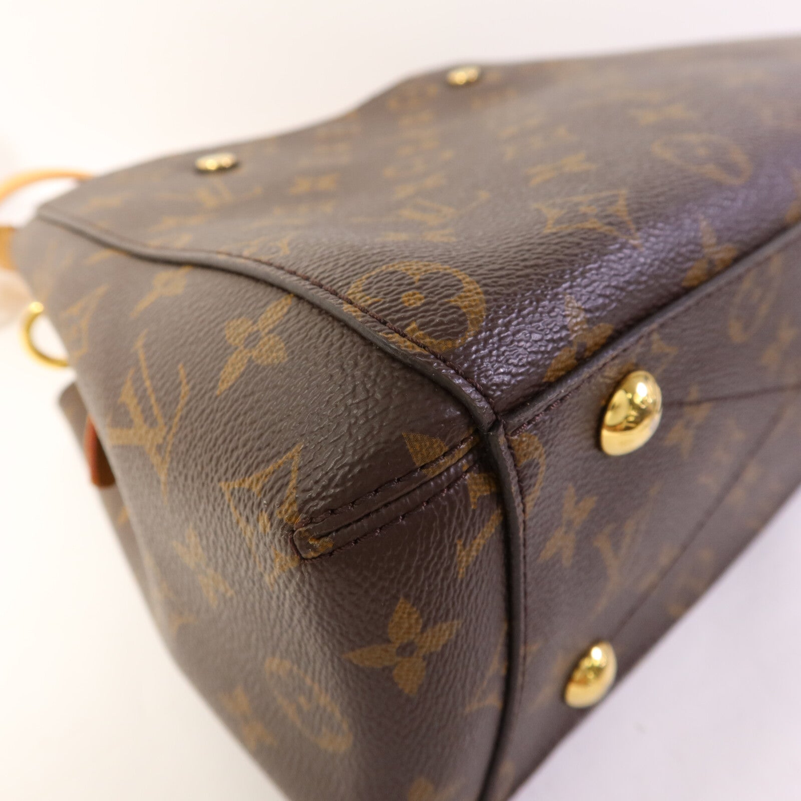 LOUIS VUITTON Monogram Montaigne BB金扣手挽肩背兩用袋棕色