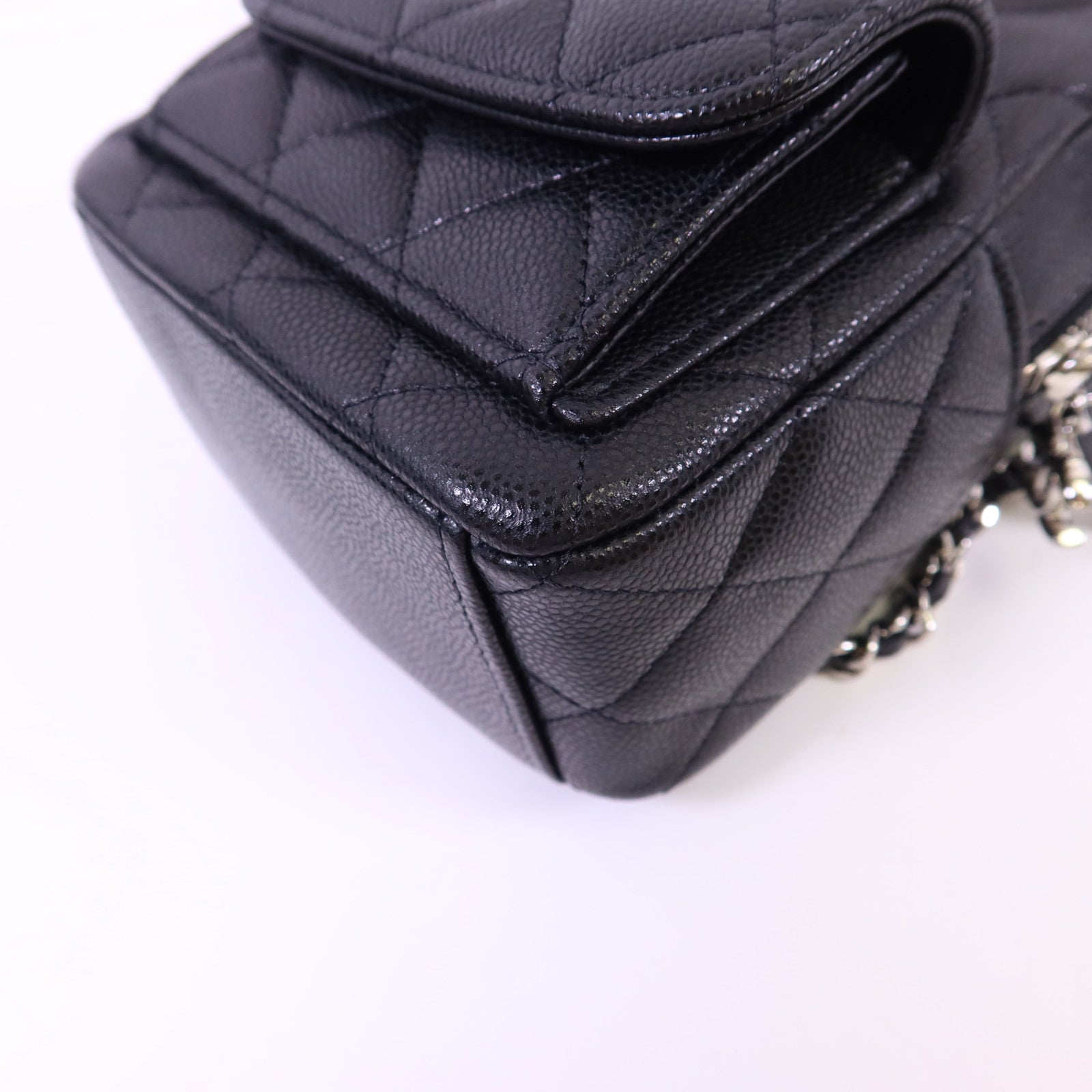CHANEL 【激減優惠】牛皮皮革Mini Backpack銀扣背包
